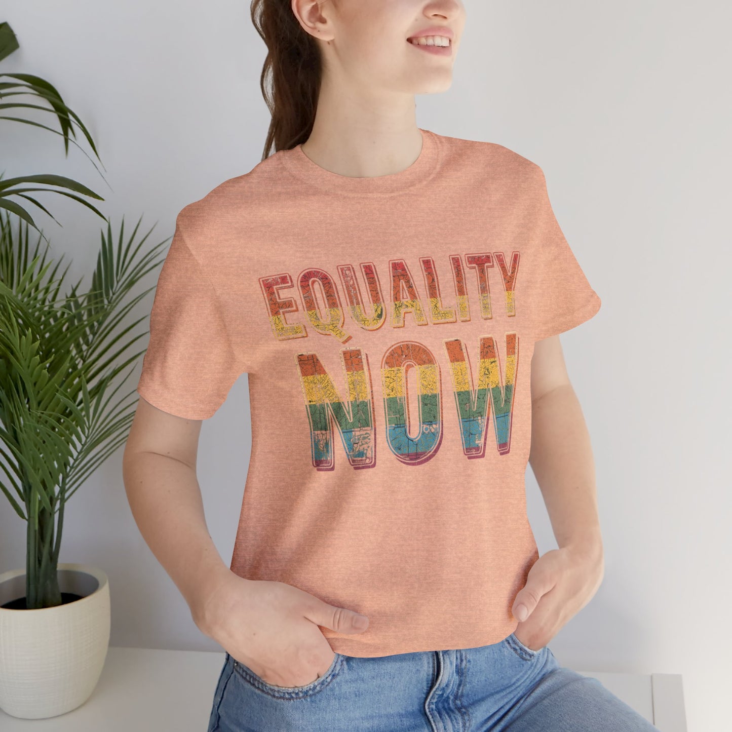 Equality Now – Unisex Jersey Tee | Trans Pride T-Shirt | LGBTQ+ Apparel | Equality Statement Shirt | Comfortable Casual Wear | Gift for Activists