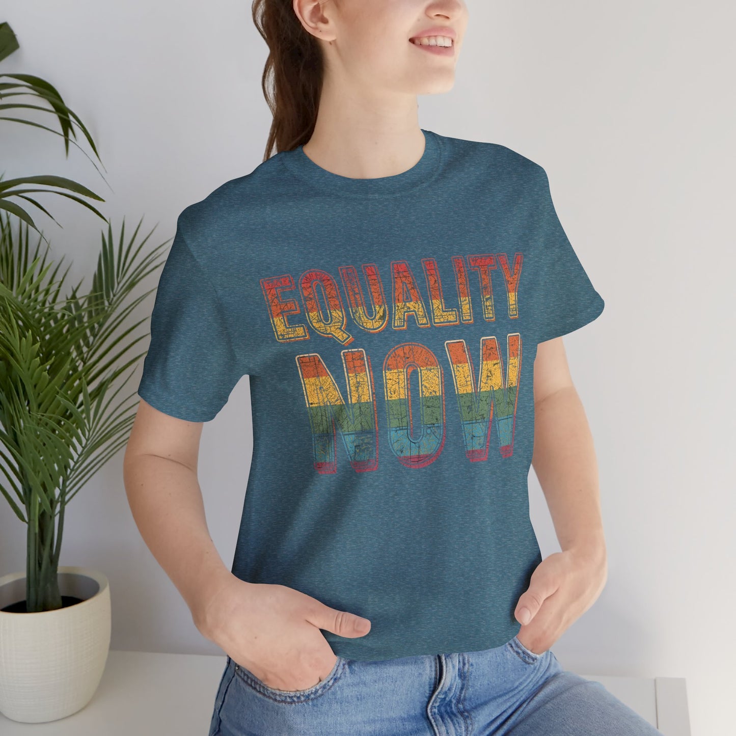 Equality Now – Unisex Jersey Tee | Trans Pride T-Shirt | LGBTQ+ Apparel | Equality Statement Shirt | Comfortable Casual Wear | Gift for Activists