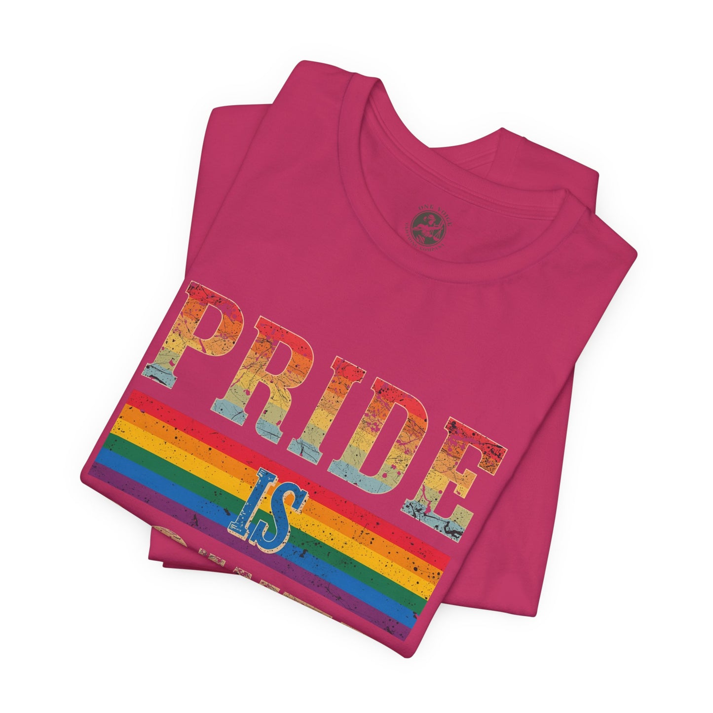 Pride is Power – Unisex Jersey Tee | Pride T-Shirt | LGBTQ+ Apparel | Equality Statement Shirt | Comfortable Casual Wear | Gift for Activists
