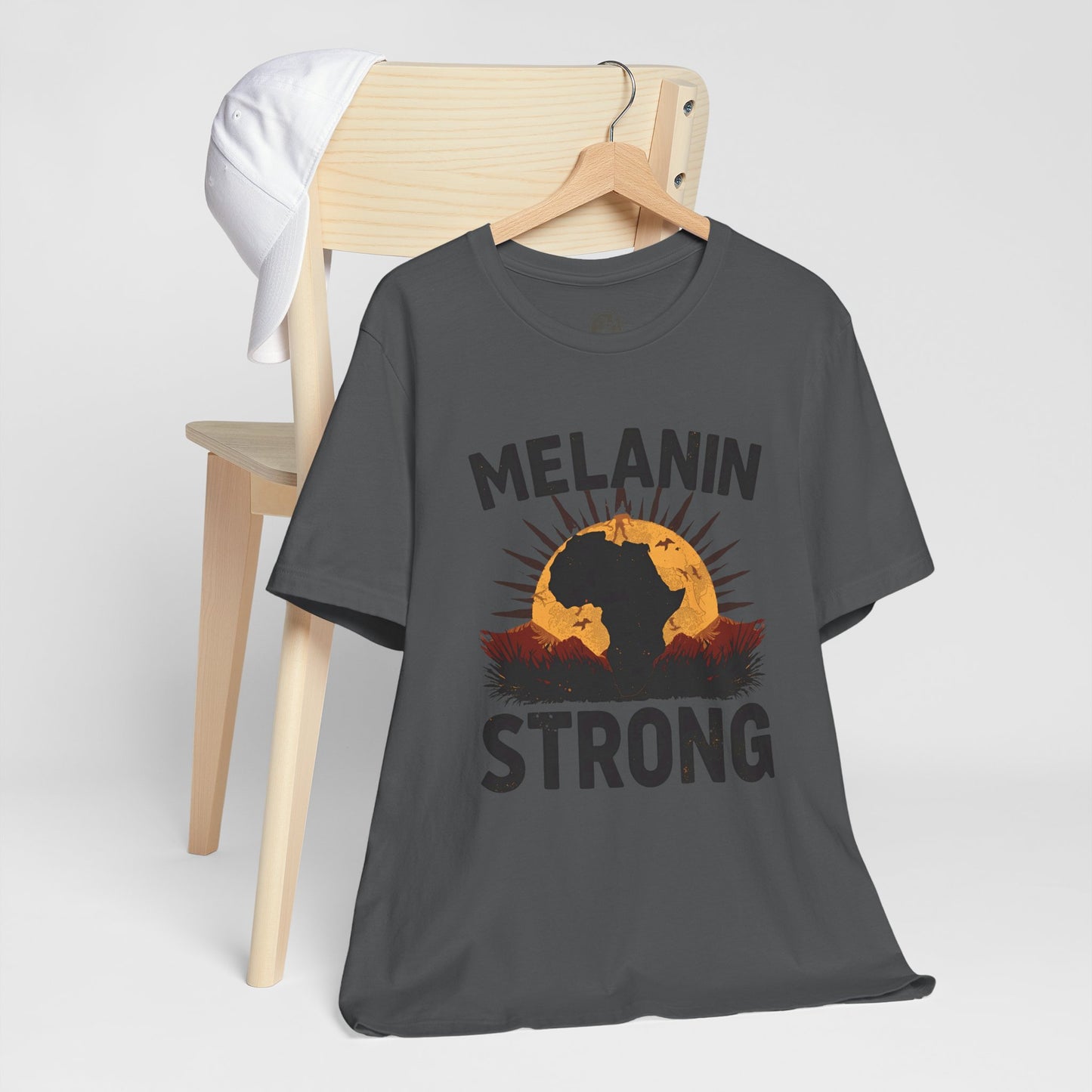 Melanin Strong – Unisex Jersey Short Sleeve Shirt | Empowerment Tee | Black History Month Apparel | Statement Shirt | Gift for Activists