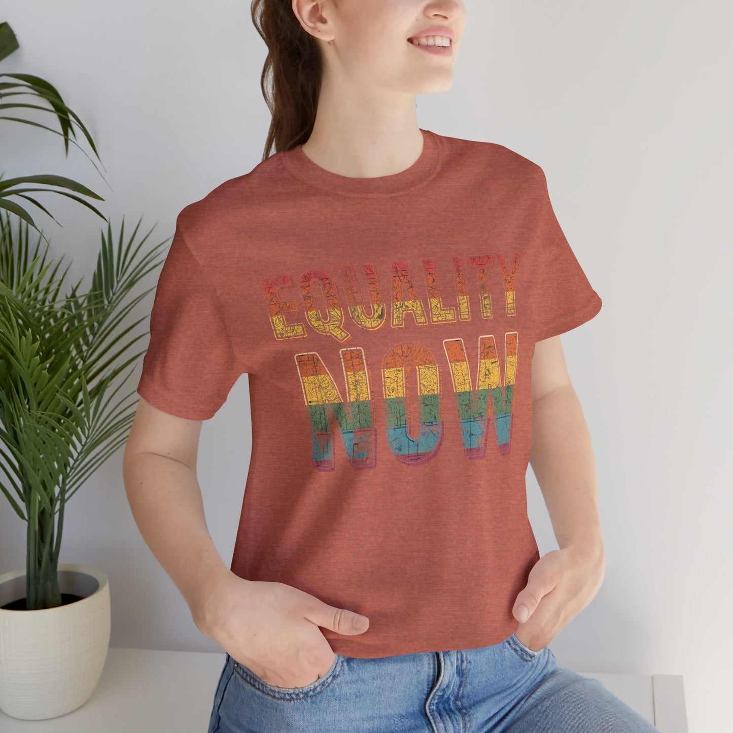 Equality Now – Unisex Jersey Tee | Trans Pride T-Shirt | LGBTQ+ Apparel | Equality Statement Shirt | Comfortable Casual Wear | Gift for Activists