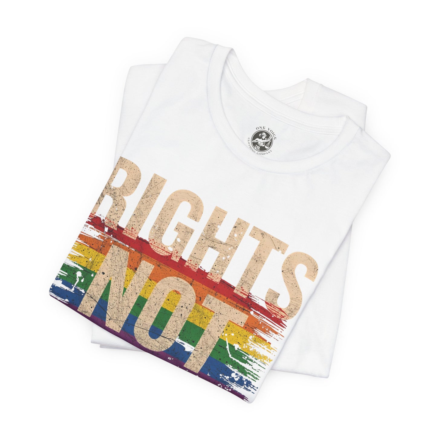 Rights Not Requests – Unisex T-Shirt | LGBTQ+ Activism Shirt | Equality Apparel | Rainbow Graphic Tee | Casual Pride Wear | PrideWEAR Collection