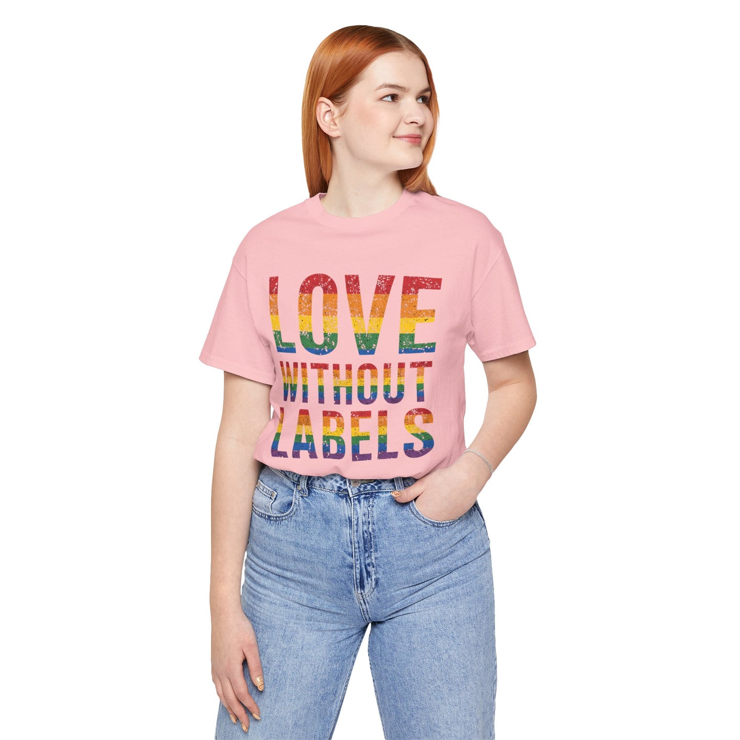 Love Without Labels – Unisex Tee | Celebrate Pride | LGBTQ+ Support Shirt | Casual Wear | Gift for Friends | PrideWEAR Collection