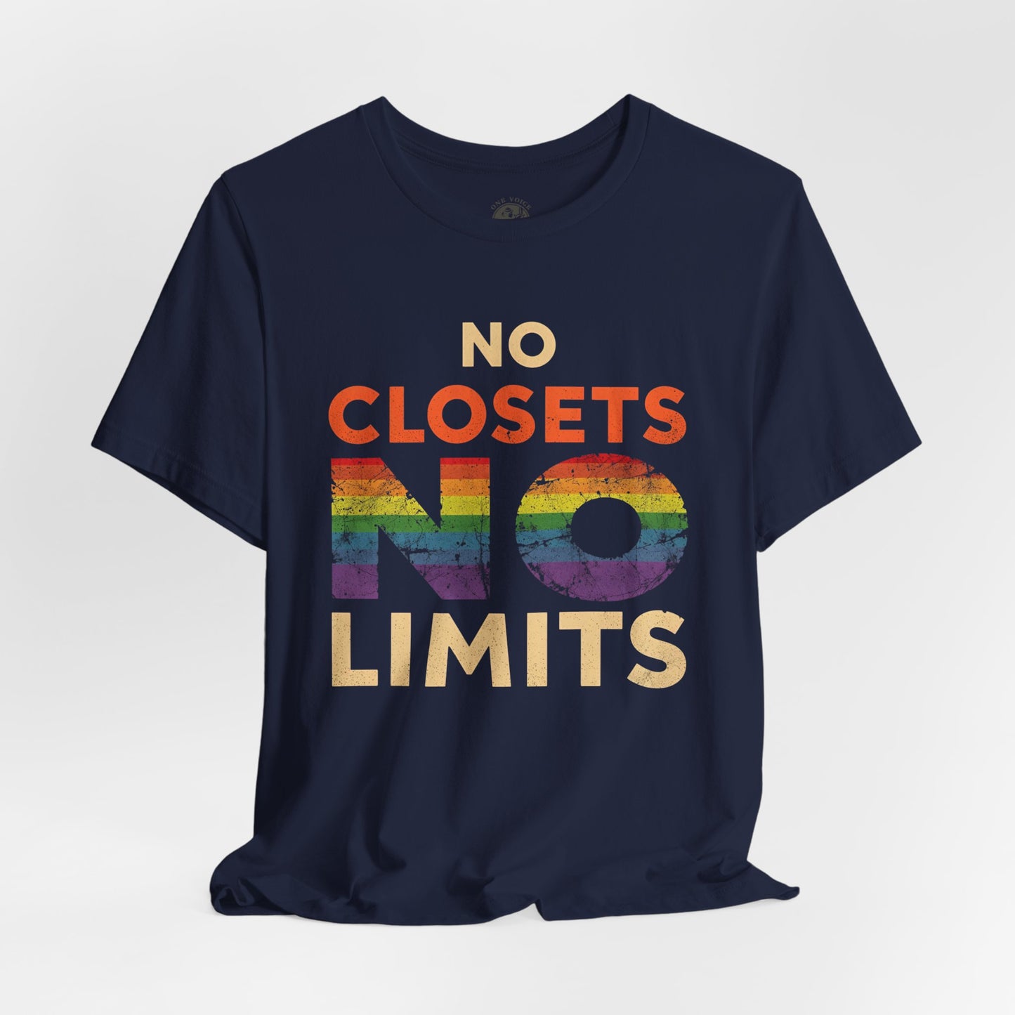 No Closets No Limits – Pride-Themed Unisex Tee | LGBTQ+ Shirt | Gay Pride Apparel | Equality T-Shirt | StatementWEAR | Comfortable Everyday Wear