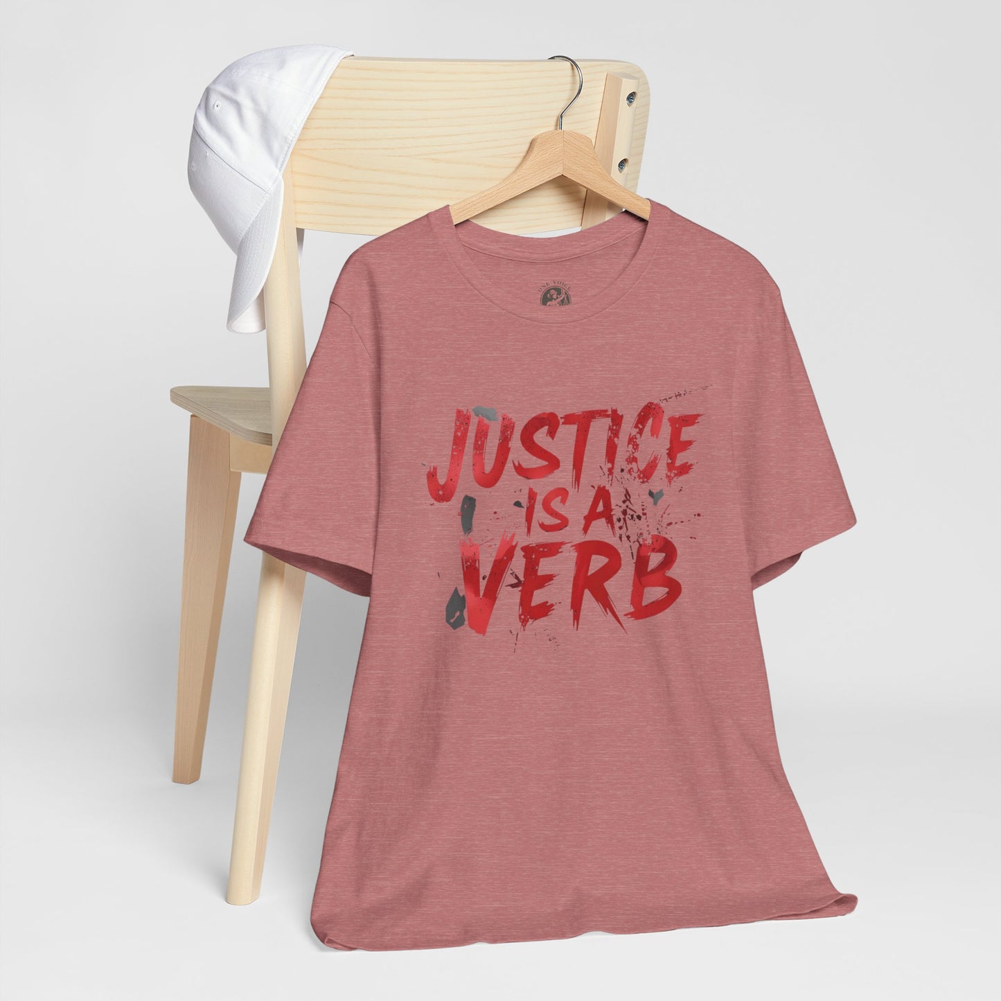 Justice Is a Verb T-Shirt | Unisex Short Sleeve Statement Tee, Activism Apparel, Equality Shirt, Social Justice Gift