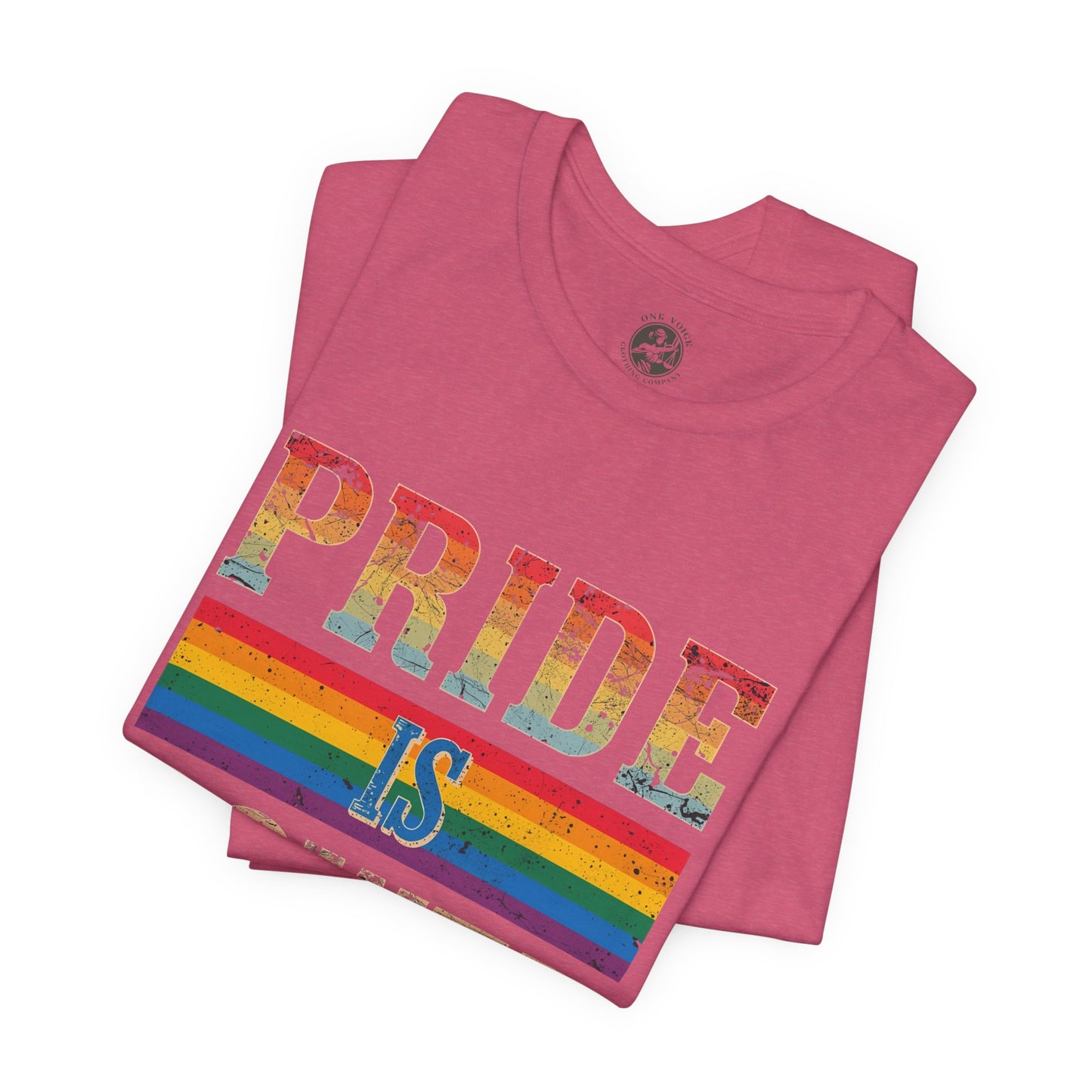Pride is Power – Unisex Jersey Tee | Pride T-Shirt | LGBTQ+ Apparel | Equality Statement Shirt | Comfortable Casual Wear | Gift for Activists