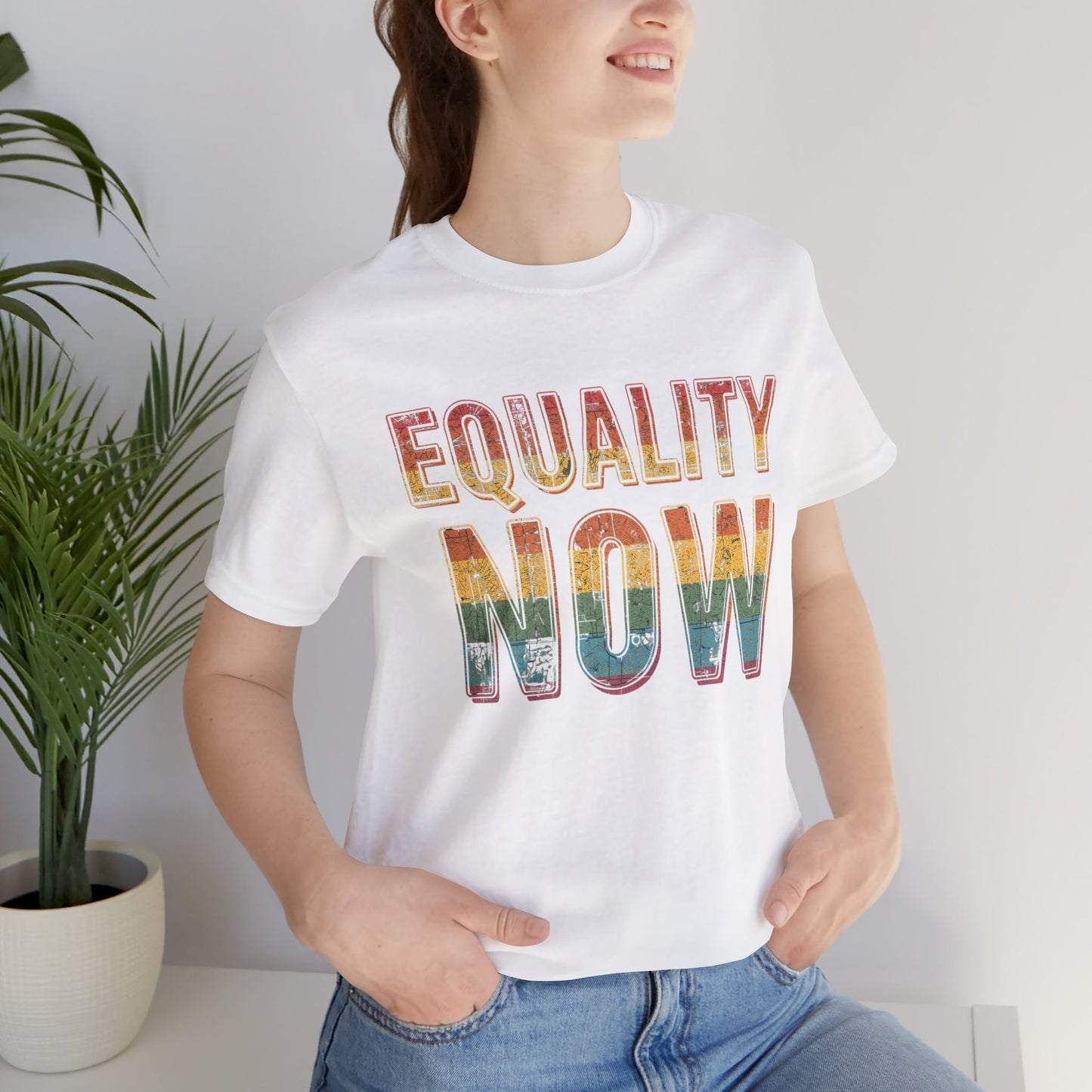 Equality Now – Unisex Jersey Tee | Trans Pride T-Shirt | LGBTQ+ Apparel | Equality Statement Shirt | Comfortable Casual Wear | Gift for Activists