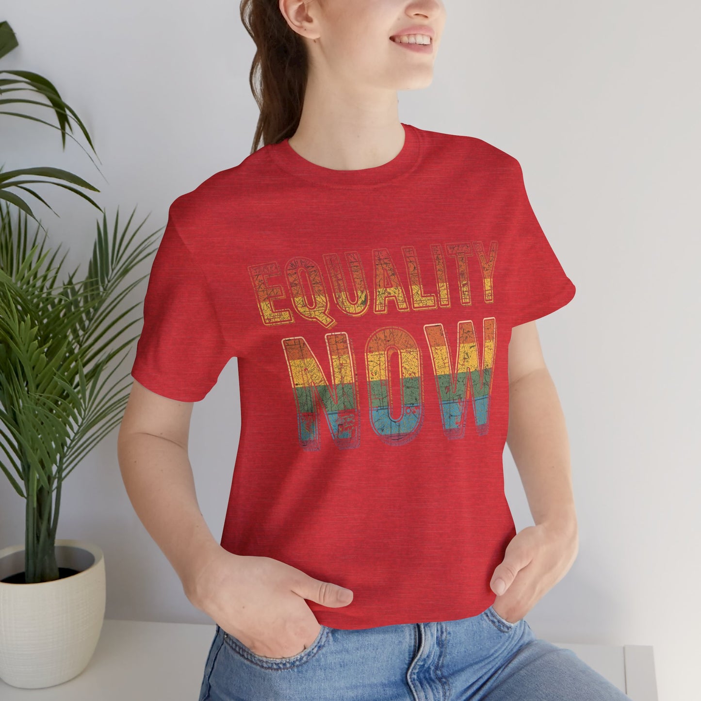 Equality Now – Unisex Jersey Tee | Trans Pride T-Shirt | LGBTQ+ Apparel | Equality Statement Shirt | Comfortable Casual Wear | Gift for Activists