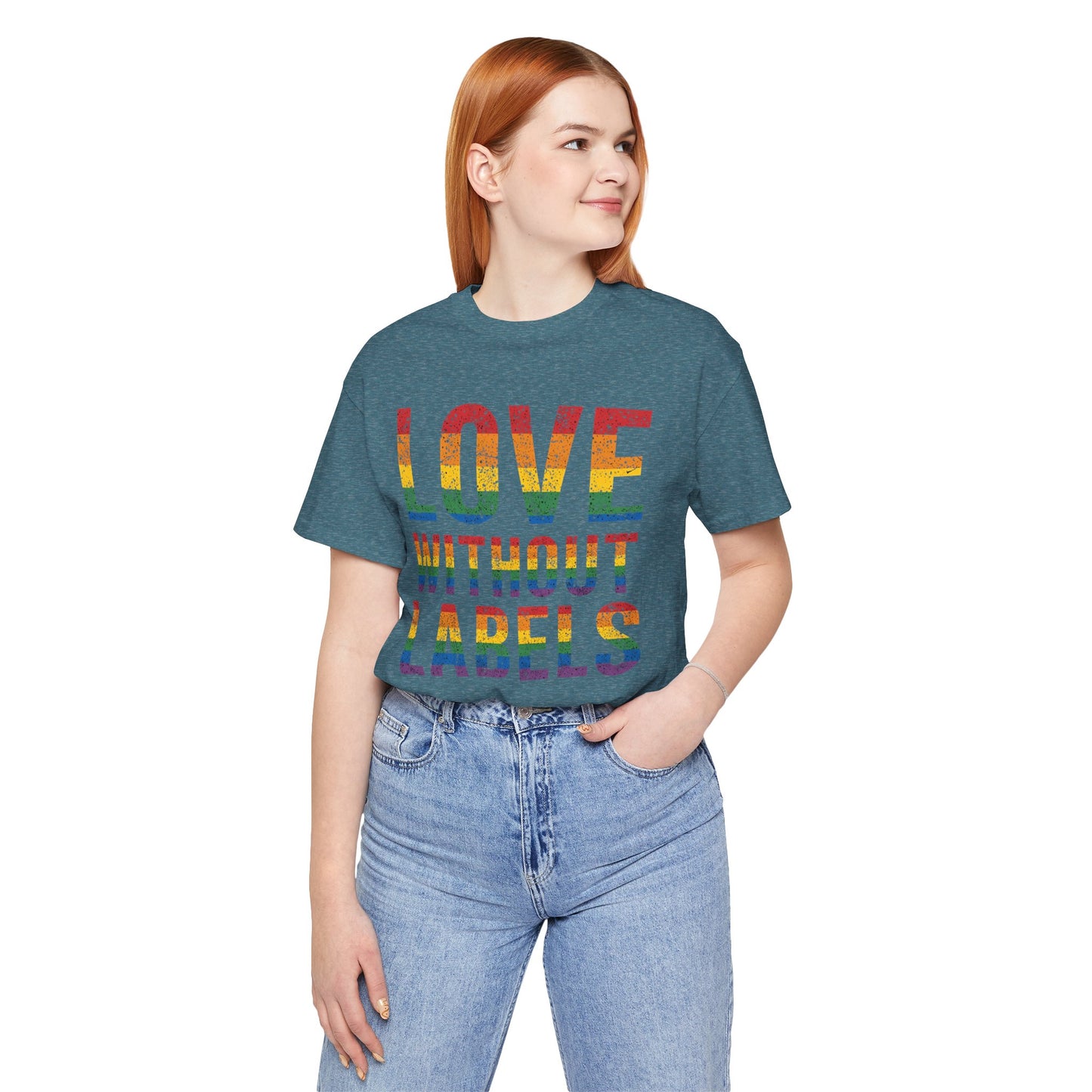 Love Without Labels – Unisex Tee | Celebrate Pride | LGBTQ+ Support Shirt | Casual Wear | Gift for Friends | PrideWEAR Collection