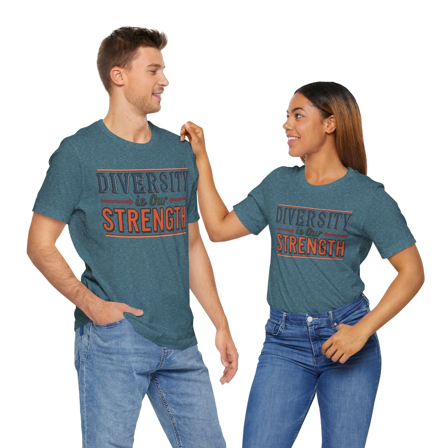 Diversity is Our Strength – Unisex T-Shirt | Equality Message Short Sleeve Tee | Pride Event Shirt | Casual Wear | Gifts for Friends & Allies