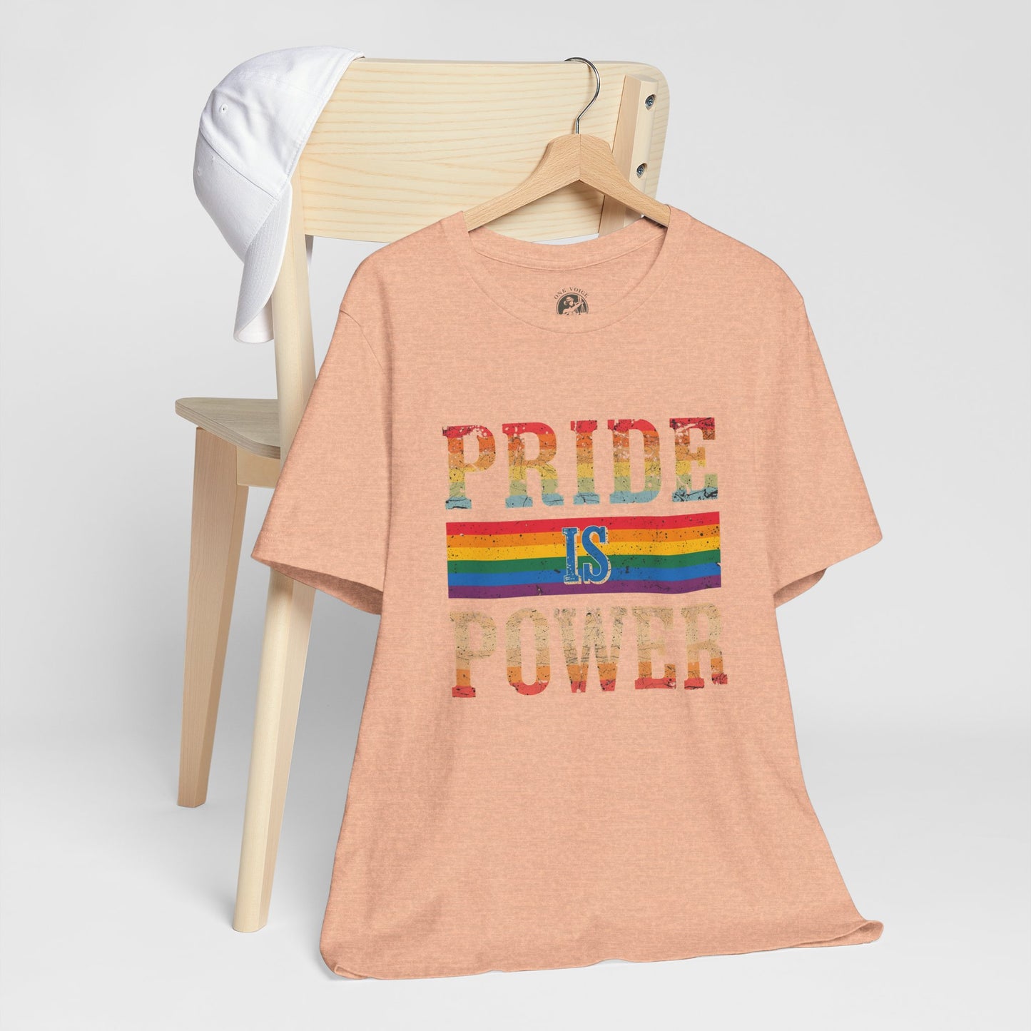 Pride is Power – Unisex Jersey Tee | Pride T-Shirt | LGBTQ+ Apparel | Equality Statement Shirt | Comfortable Casual Wear | Gift for Activists