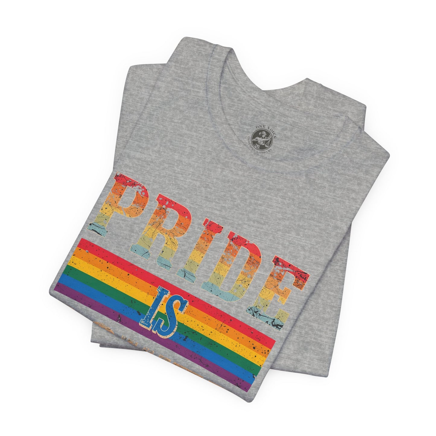 Pride is Power – Unisex Jersey Tee | Pride T-Shirt | LGBTQ+ Apparel | Equality Statement Shirt | Comfortable Casual Wear | Gift for Activists