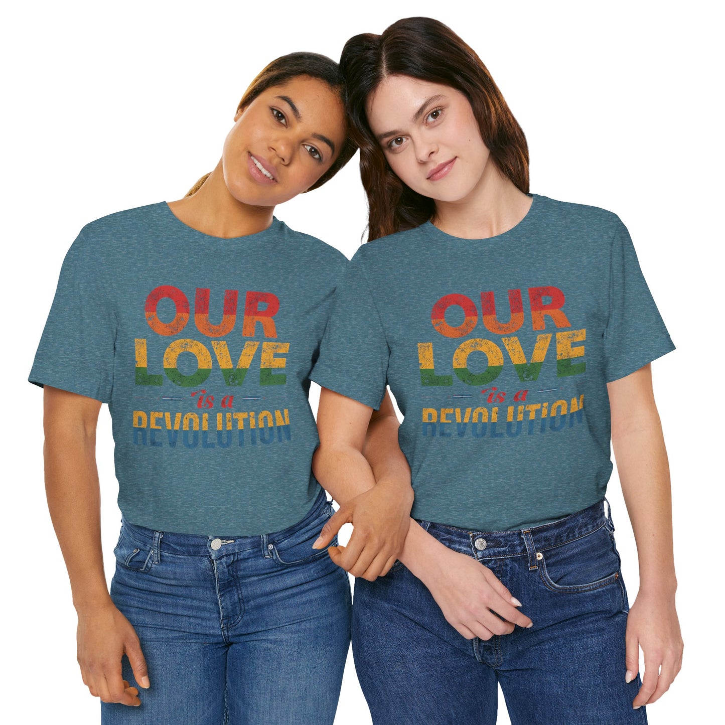 Our Love Is a Revolution Tee | Unisex Pride T-Shirt, LGBTQ+ Equality Apparel, Love Is Love Statement Shirt, Gift for Allies, Casual Wear