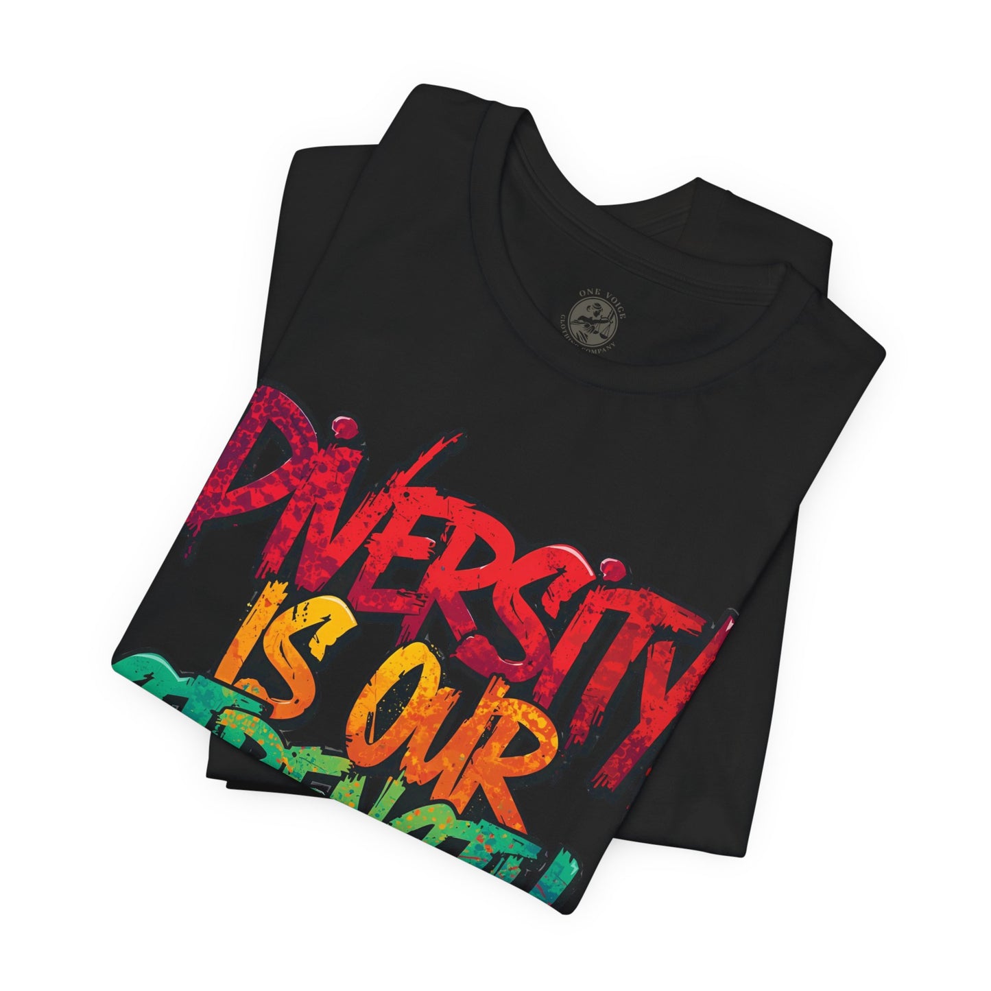 Diversity is Our Strength Tee – Unisex Jersey Short Sleeve T-Shirt | Inclusive Apparel | Social Justice Shirt | Gift for Activists | Colorful Equality Wear
