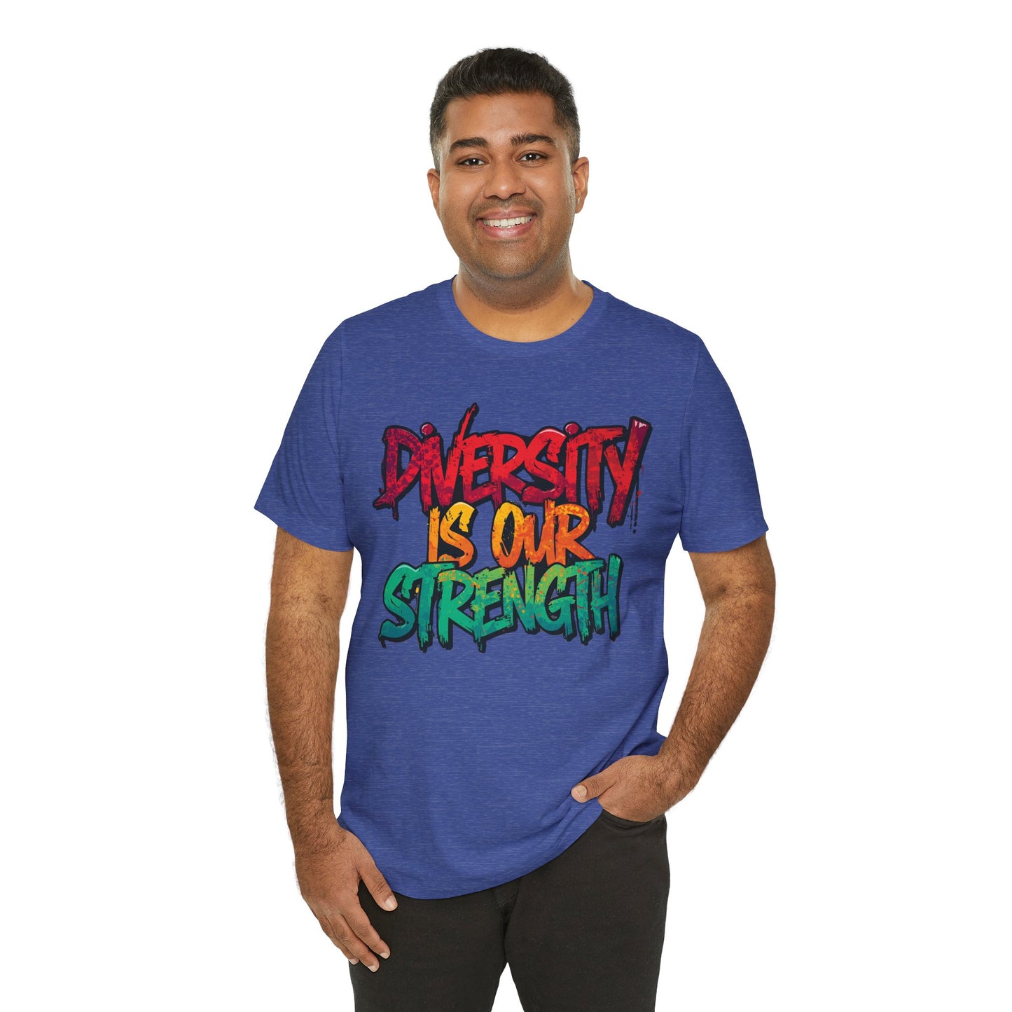 Diversity is Our Strength Tee – Unisex Jersey Short Sleeve T-Shirt | Inclusive Apparel | Social Justice Shirt | Gift for Activists | Colorful Equality Wear