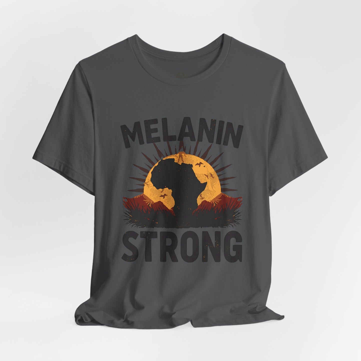 Melanin Strong – Unisex Jersey Short Sleeve Shirt | Empowerment Tee | Black History Month Apparel | Statement Shirt | Gift for Activists