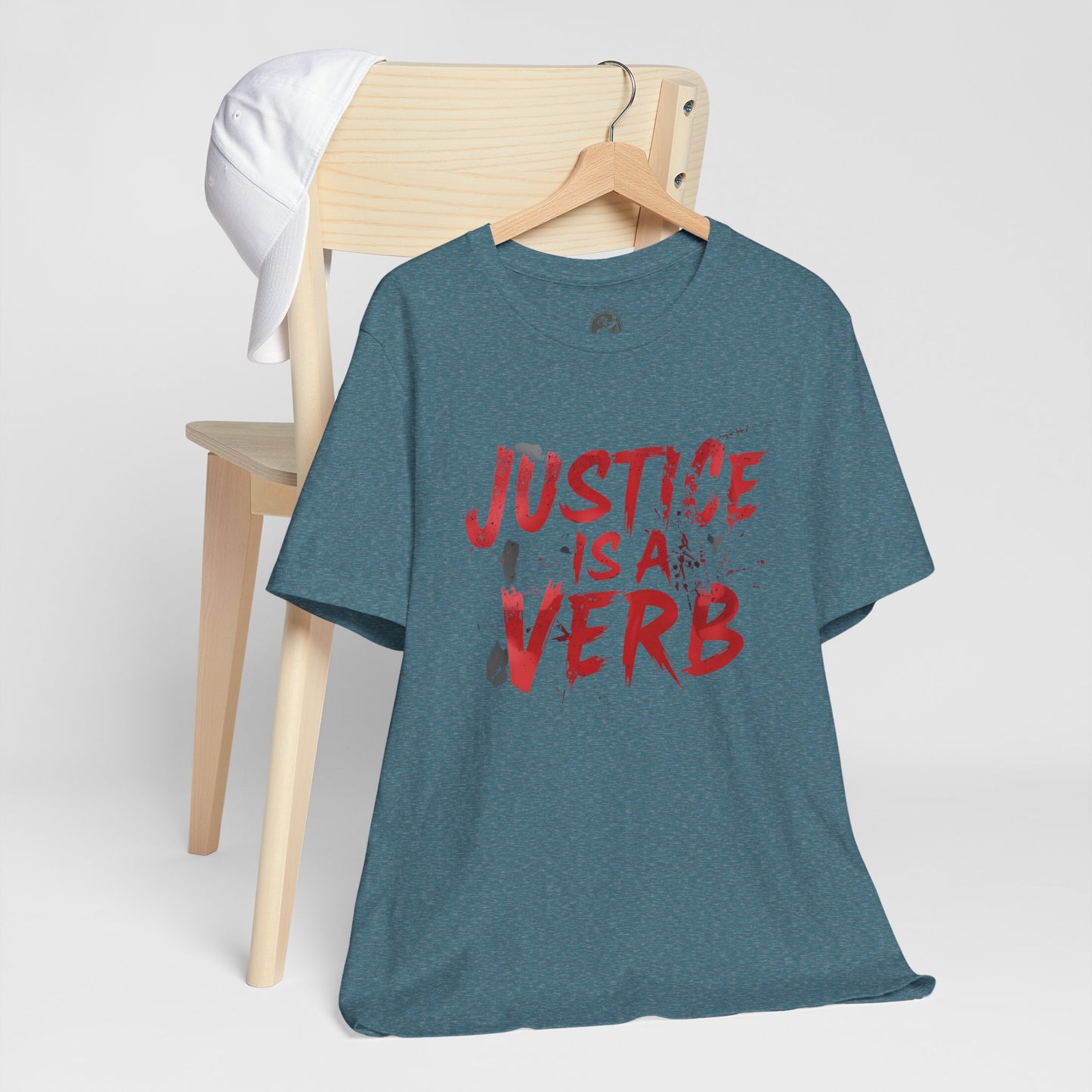 Justice Is a Verb T-Shirt | Unisex Short Sleeve Statement Tee, Activism Apparel, Equality Shirt, Social Justice Gift