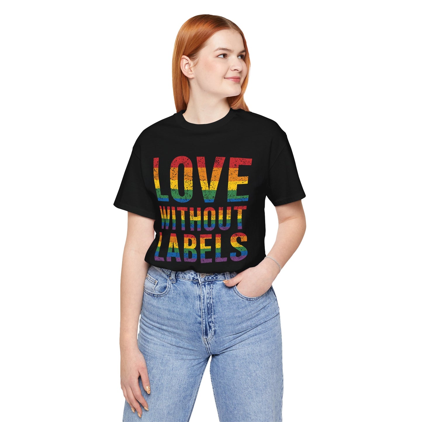 Love Without Labels – Unisex Tee | Celebrate Pride | LGBTQ+ Support Shirt | Casual Wear | Gift for Friends | PrideWEAR Collection