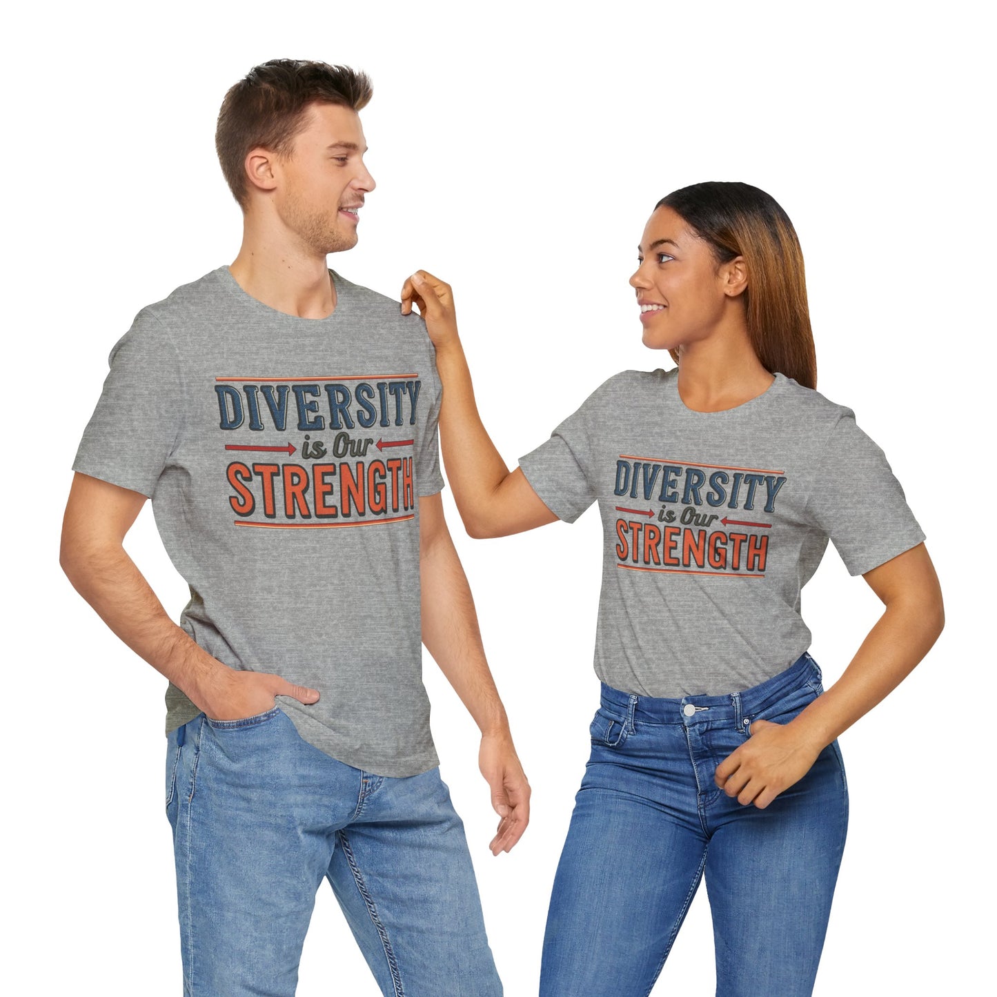 Diversity is Our Strength – Unisex T-Shirt | Equality Message Short Sleeve Tee | Pride Event Shirt | Casual Wear | Gifts for Friends & Allies