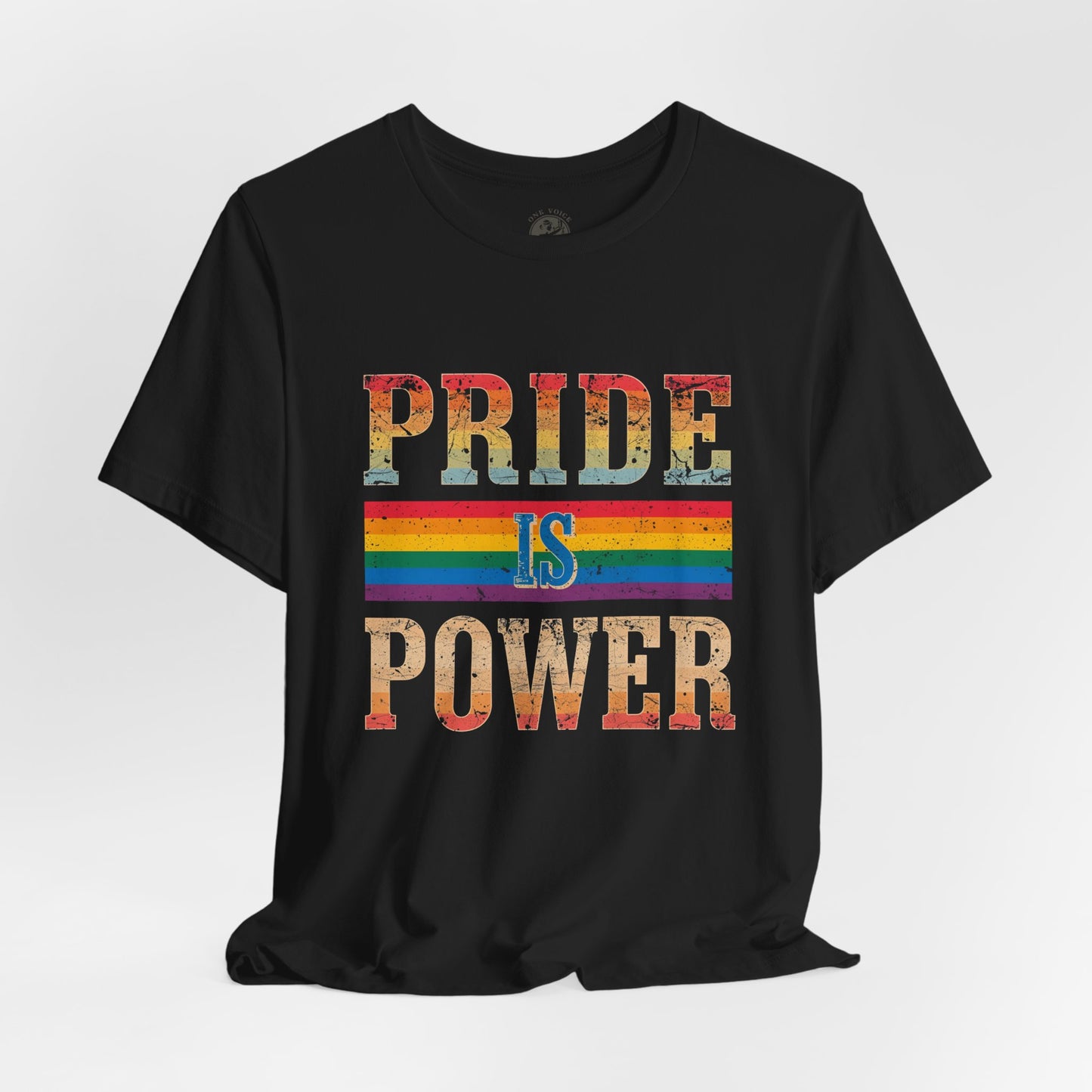 Pride is Power – Unisex Jersey Tee | Pride T-Shirt | LGBTQ+ Apparel | Equality Statement Shirt | Comfortable Casual Wear | Gift for Activists