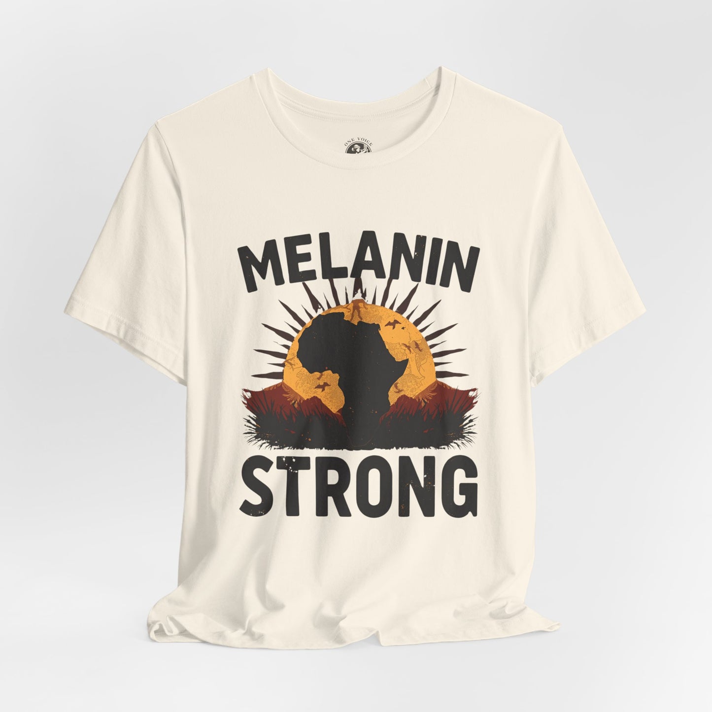 Melanin Strong – Unisex Jersey Short Sleeve Shirt | Empowerment Tee | Black History Month Apparel | Statement Shirt | Gift for Activists