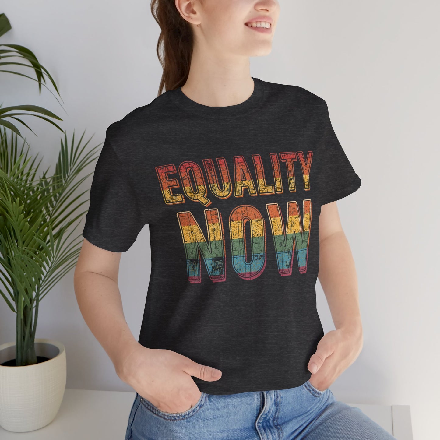 Equality Now – Unisex Jersey Tee | Trans Pride T-Shirt | LGBTQ+ Apparel | Equality Statement Shirt | Comfortable Casual Wear | Gift for Activists