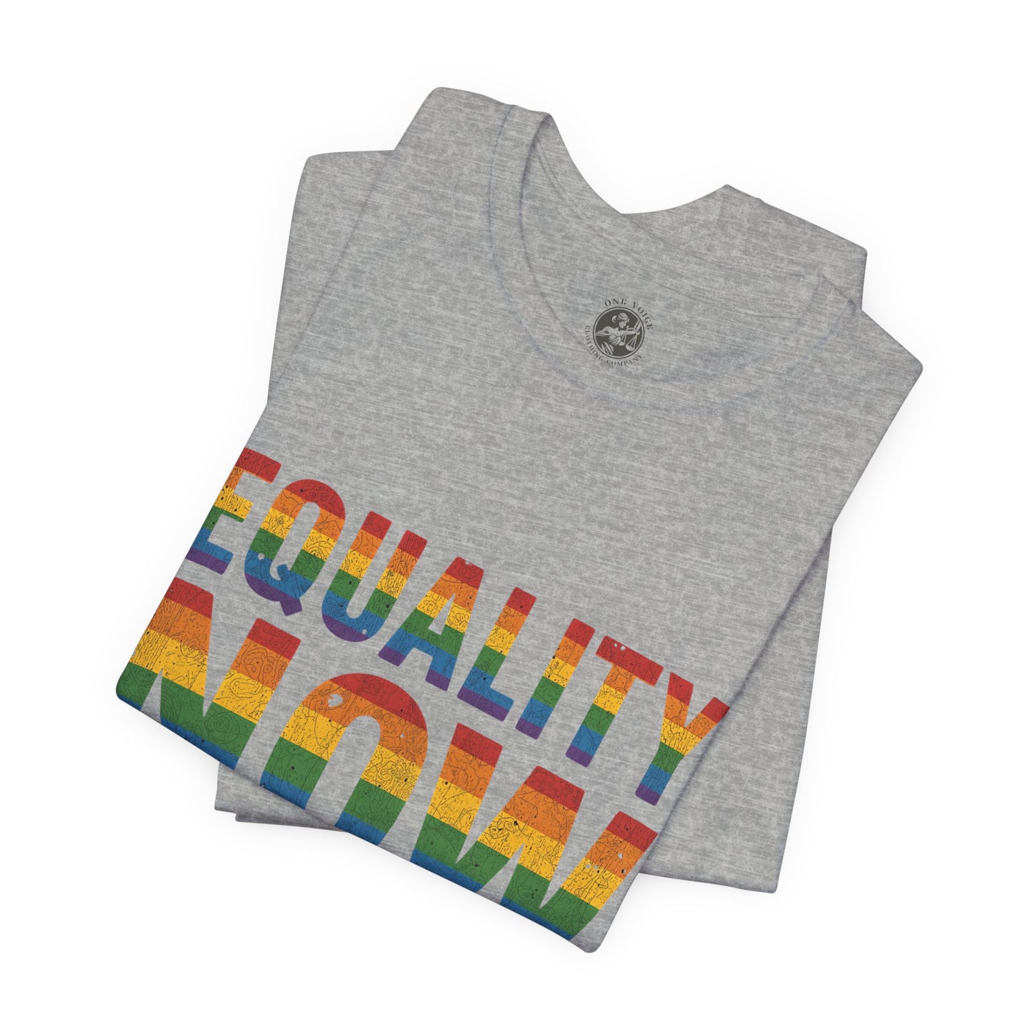 Equality Now – Unisex Jersey Tee | Pride T-Shirt | LGBTQ+ Apparel | Equality Statement Shirt | Comfortable Casual Wear | Gift for Activists