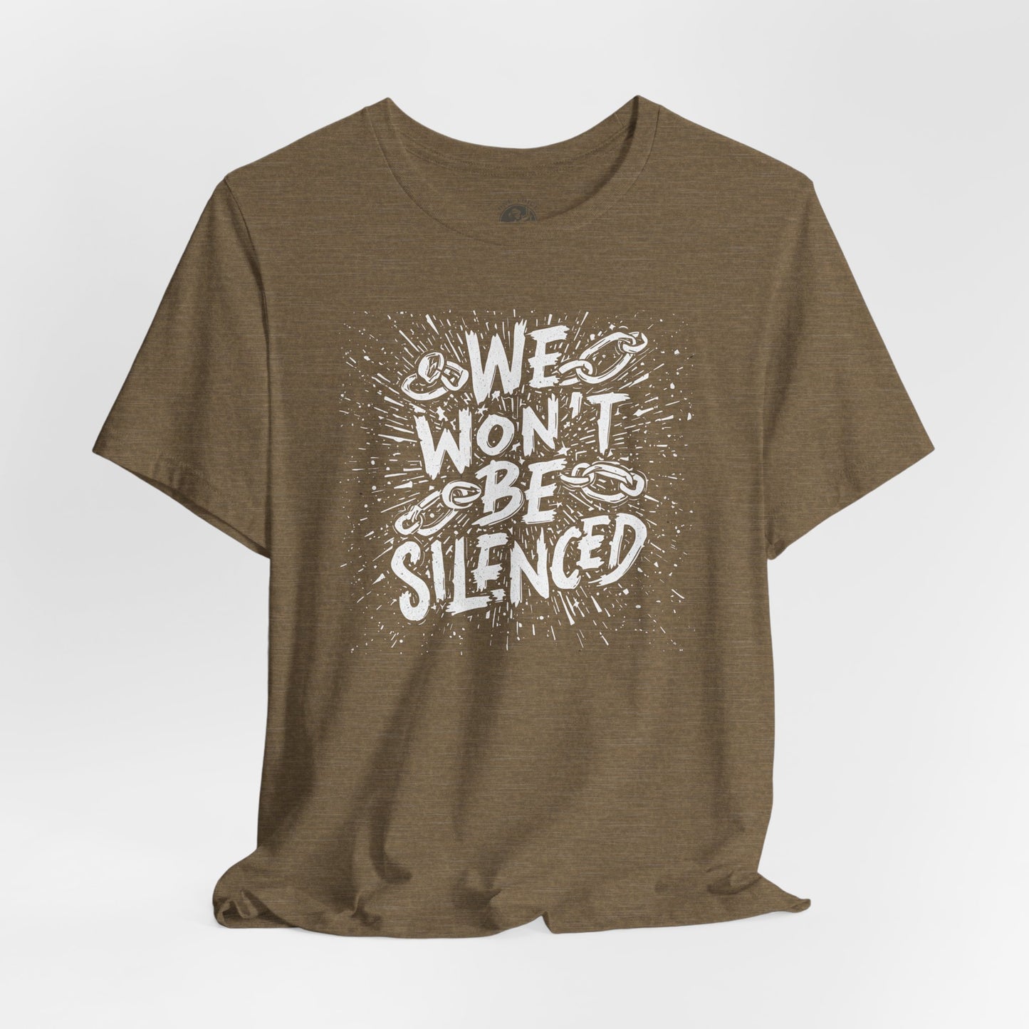 We Won’t Be Silenced Tee – Unisex StatementWEAR Graphic Shirt for Activists, Protest Apparel, Social Justice Gift, Political Statement T-Shirt