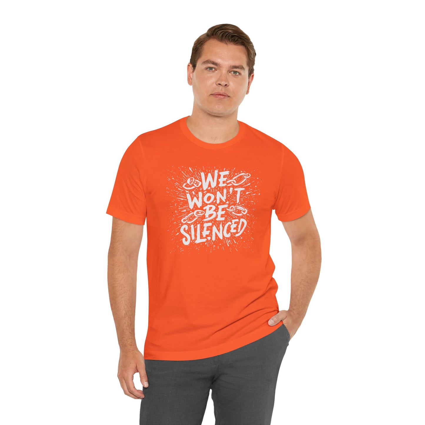 We Won’t Be Silenced Tee – Unisex StatementWEAR Graphic Shirt for Activists, Protest Apparel, Social Justice Gift, Political Statement T-Shirt