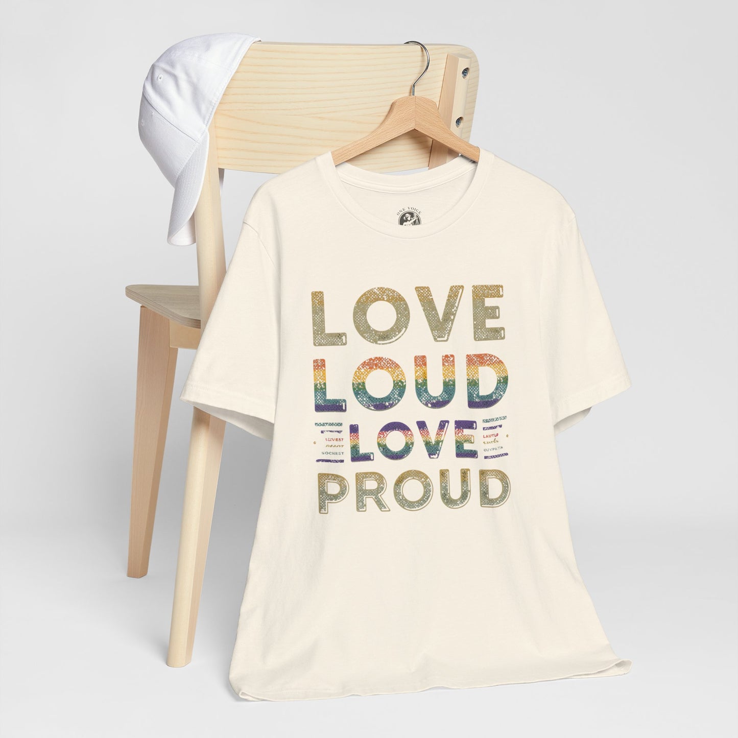 Love Loud Love Proud Tee | Unisex LGBTQ+ Pride Shirt, Equality Statement T-Shirt, Festival Apparel, Positive Vibes Gift for Friends