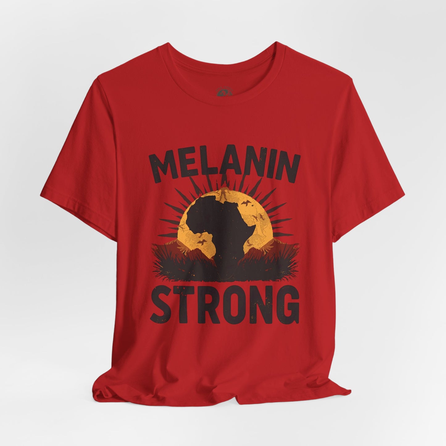 Melanin Strong – Unisex Jersey Short Sleeve Shirt | Empowerment Tee | Black History Month Apparel | Statement Shirt | Gift for Activists