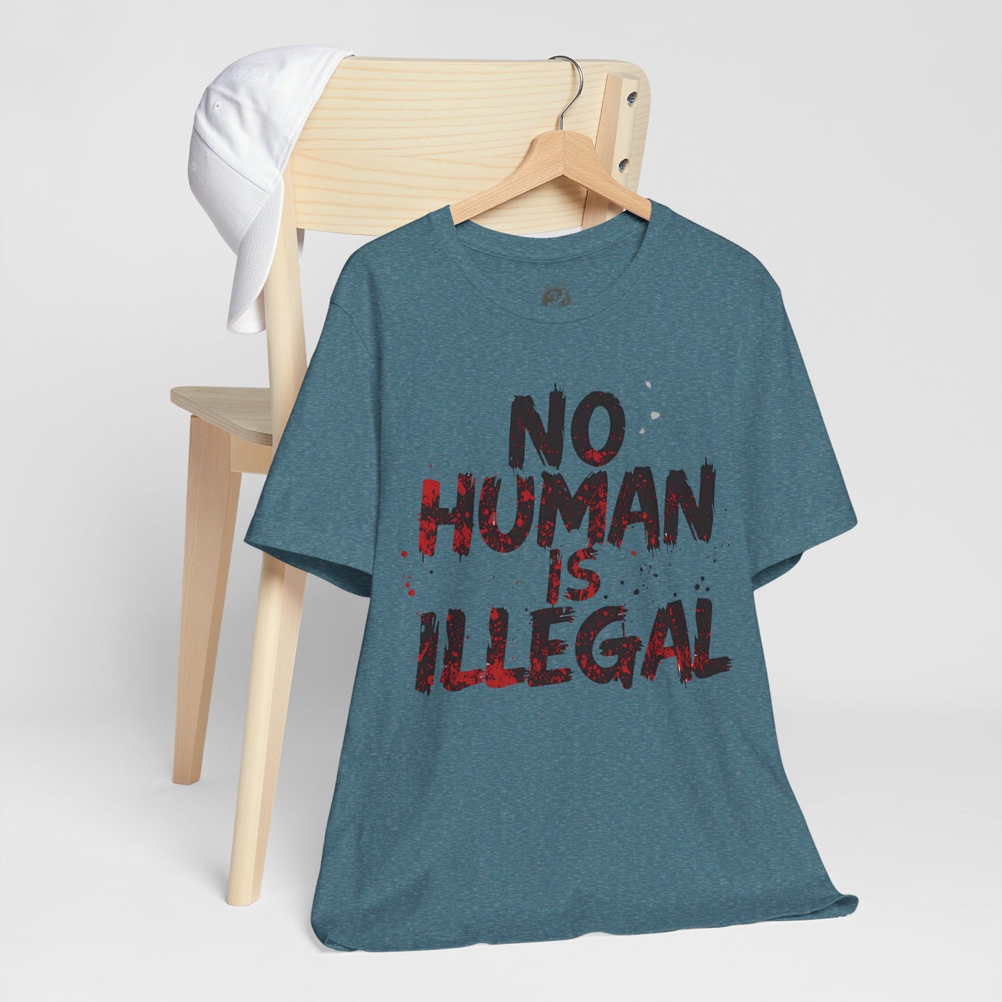No Human Is Illegal Unisex Tee, Equality T-Shirt, Human Rights Shirt, Activism Apparel, Gift for Social Justice Advocate