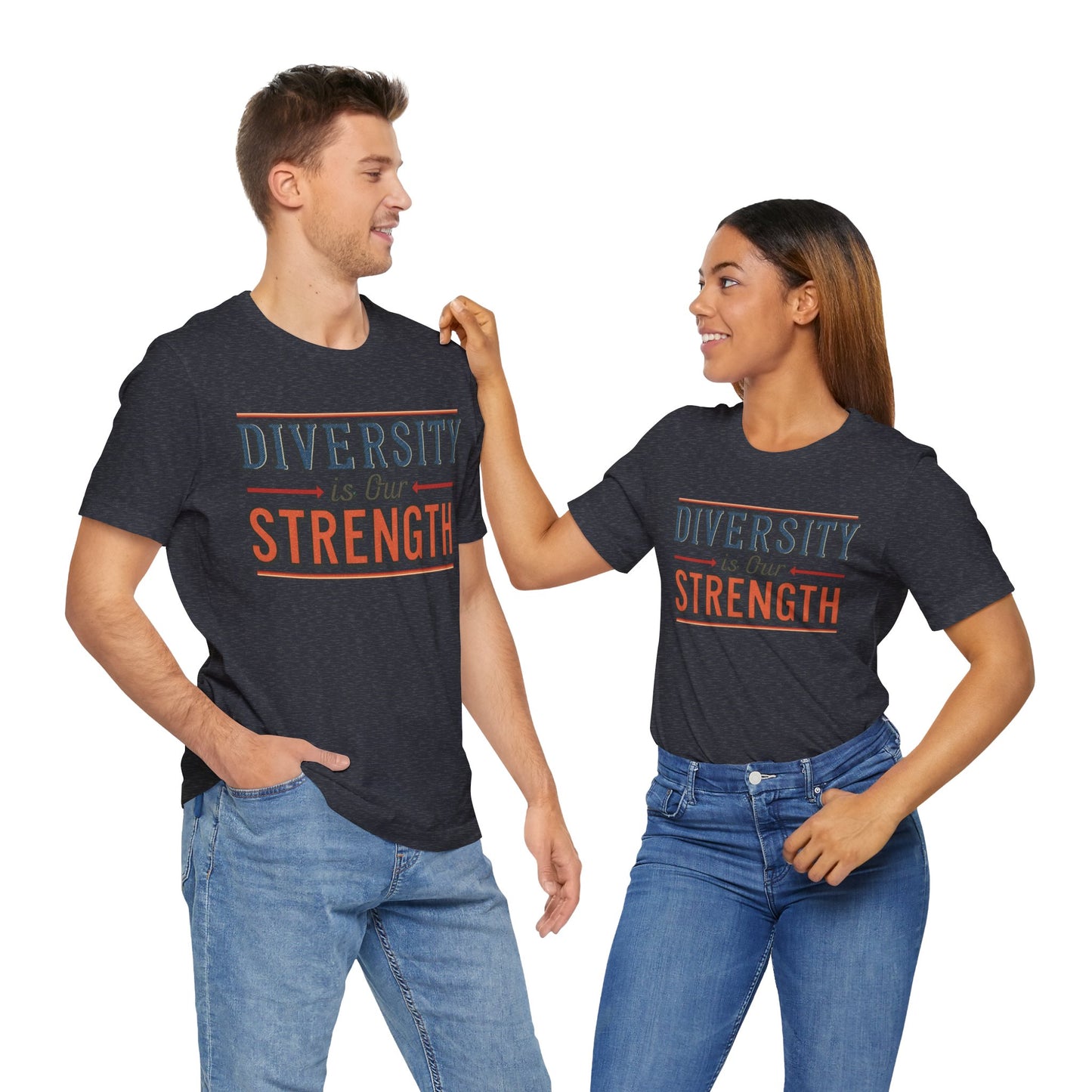 Diversity is Our Strength – Unisex T-Shirt | Equality Message Short Sleeve Tee | Pride Event Shirt | Casual Wear | Gifts for Friends & Allies