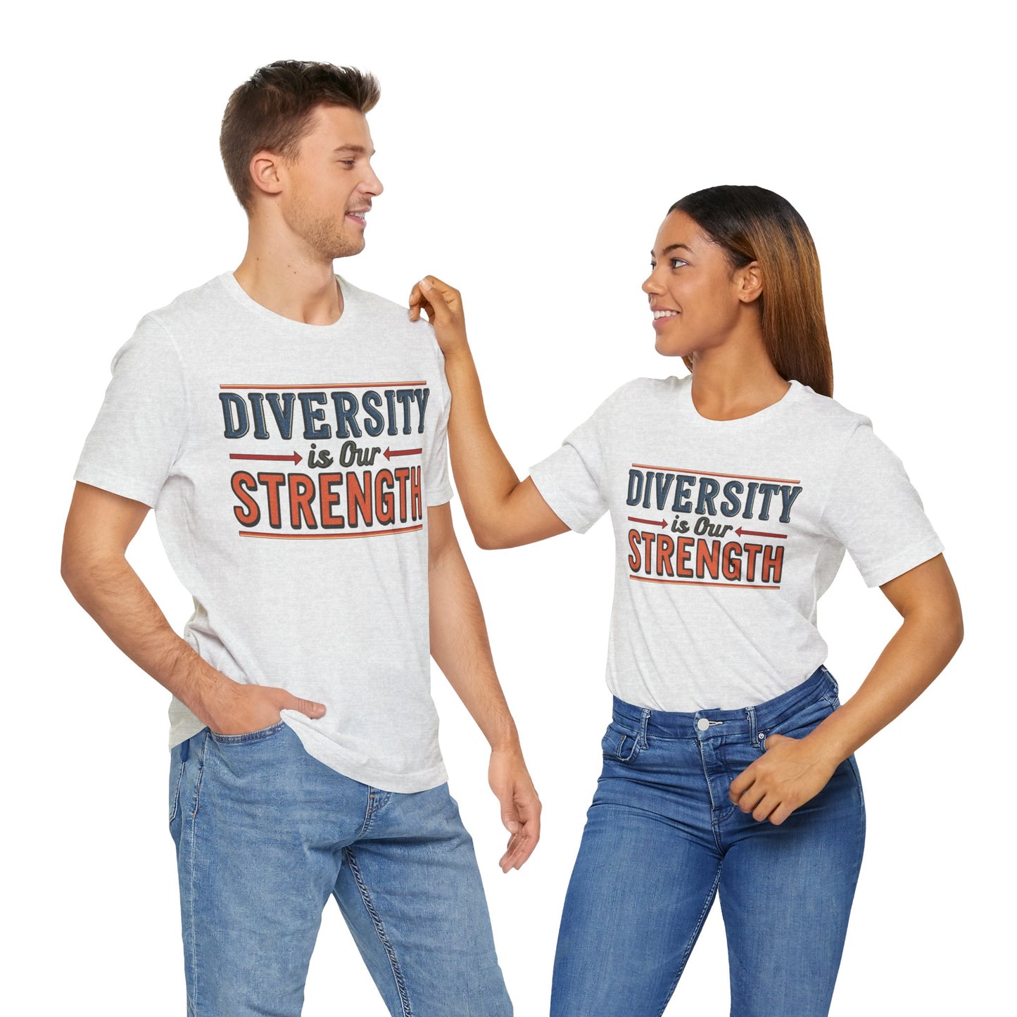 Diversity is Our Strength – Unisex T-Shirt | Equality Message Short Sleeve Tee | Pride Event Shirt | Casual Wear | Gifts for Friends & Allies