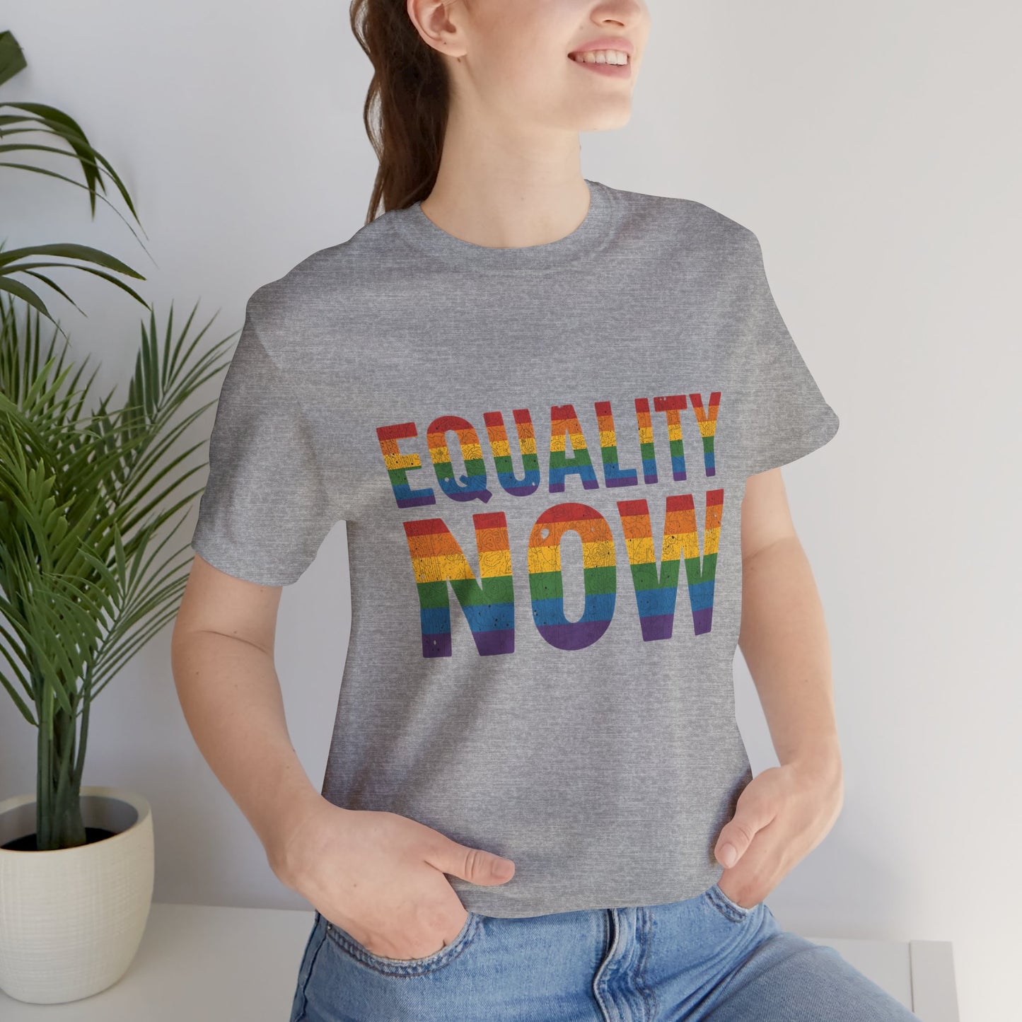 Equality Now – Unisex Jersey Tee | Pride T-Shirt | LGBTQ+ Apparel | Equality Statement Shirt | Comfortable Casual Wear | Gift for Activists