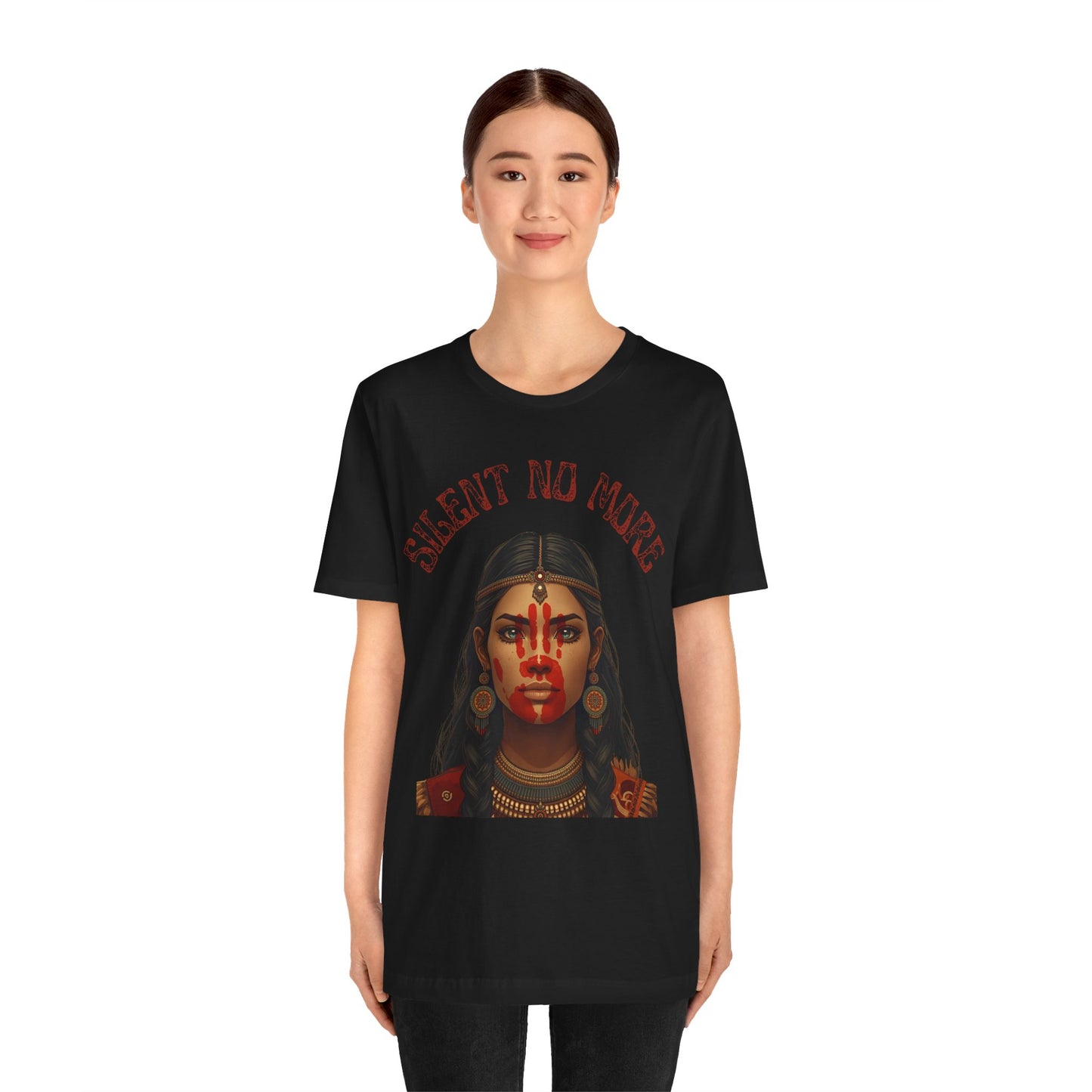 Silent No More Tee – Unisex MelaninWEAR Graphic Shirt Honoring Indigenous Women, Cultural Pride, and Empowered Voices