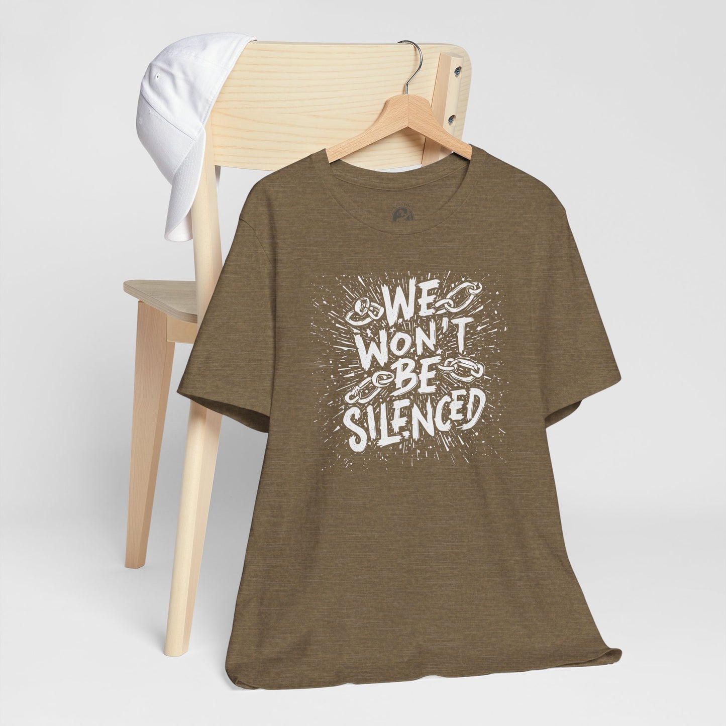 We Won’t Be Silenced Tee – Unisex StatementWEAR Graphic Shirt for Activists, Protest Apparel, Social Justice Gift, Political Statement T-Shirt
