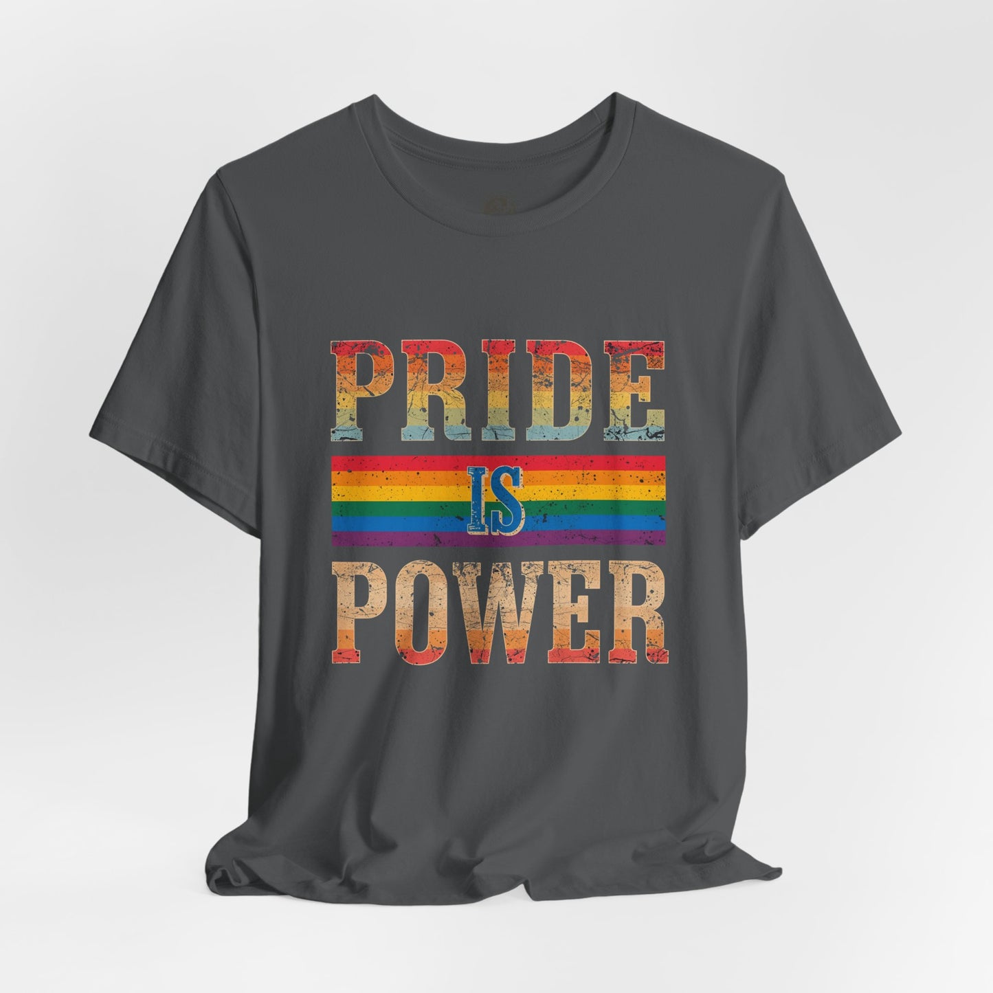 Pride is Power – Unisex Jersey Tee | Pride T-Shirt | LGBTQ+ Apparel | Equality Statement Shirt | Comfortable Casual Wear | Gift for Activists