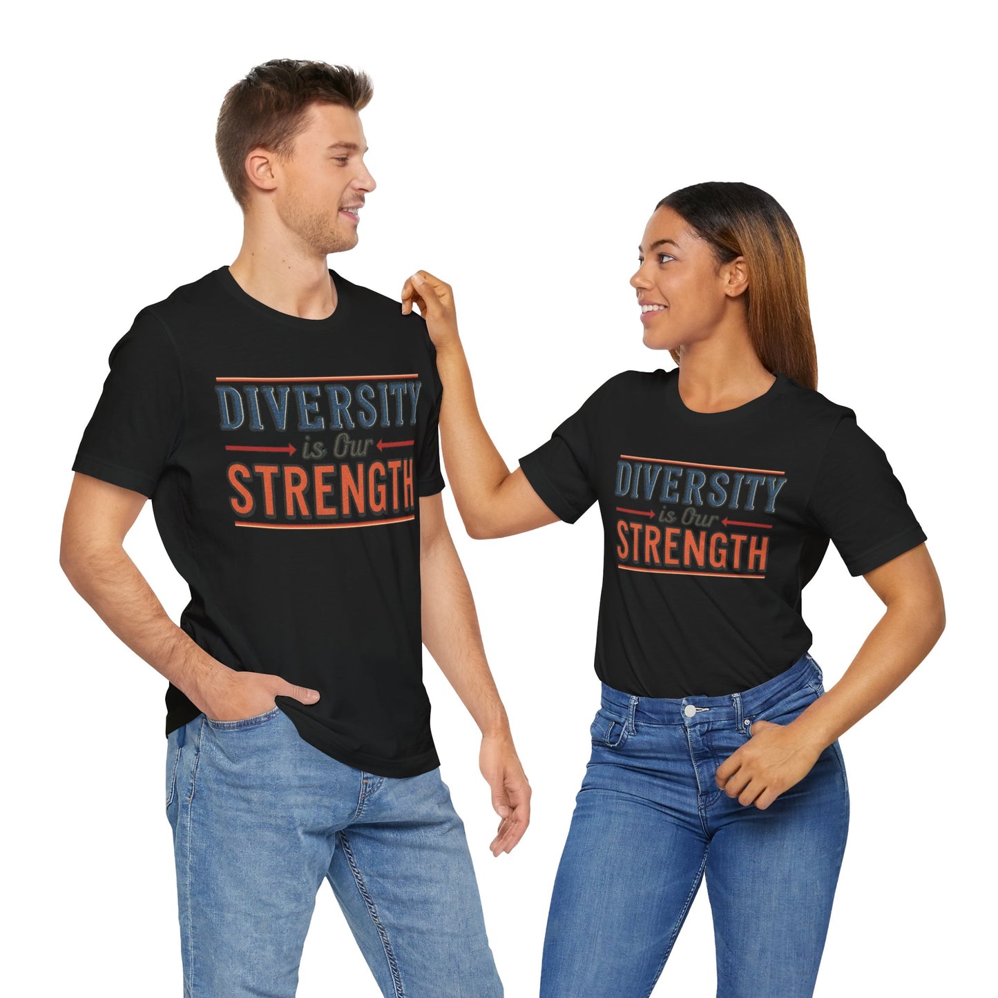 Diversity is Our Strength – Unisex T-Shirt | Equality Message Short Sleeve Tee | Pride Event Shirt | Casual Wear | Gifts for Friends & Allies