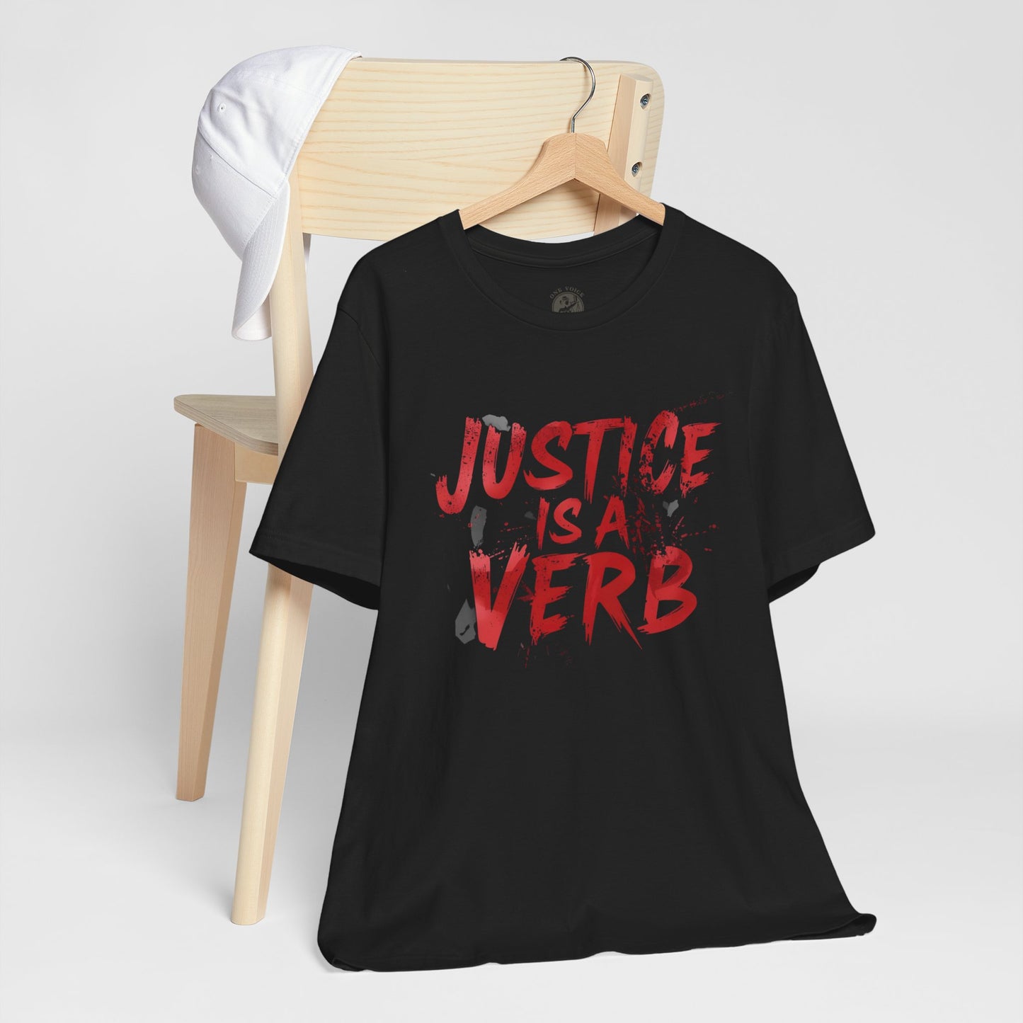 Justice Is a Verb T-Shirt | Unisex Short Sleeve Statement Tee, Activism Apparel, Equality Shirt, Social Justice Gift
