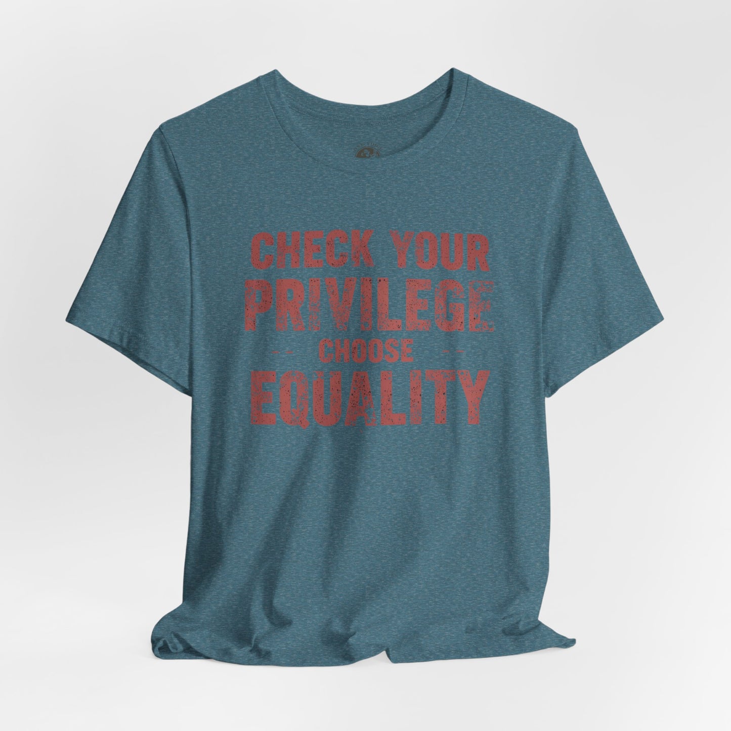 Check Your Privilege Choose Equality – Equality Message Unisex T-Shirt | Social Justice Tee | Casual Wear | Gift for Activists | Summer Fashion | Equality Awareness