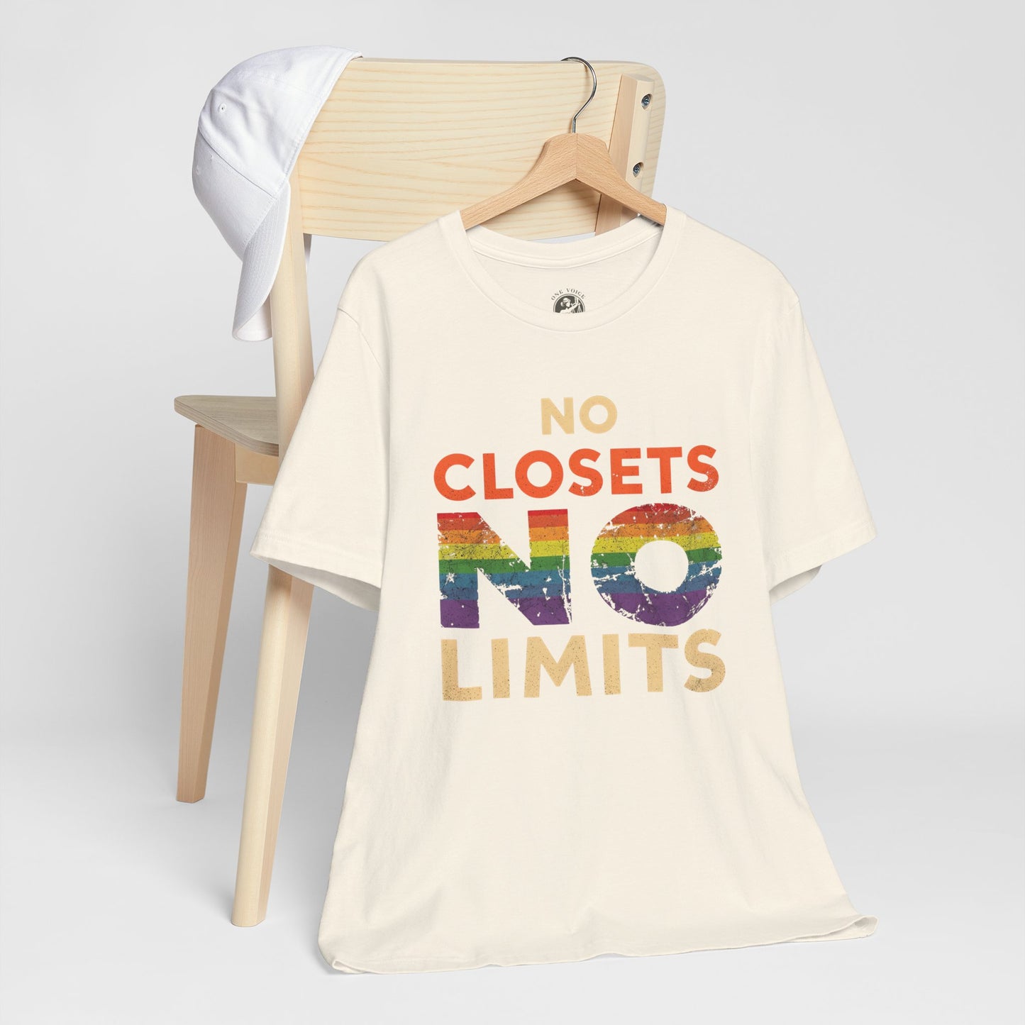 No Closets No Limits – Pride-Themed Unisex Tee | LGBTQ+ Shirt | Gay Pride Apparel | Equality T-Shirt | StatementWEAR | Comfortable Everyday Wear
