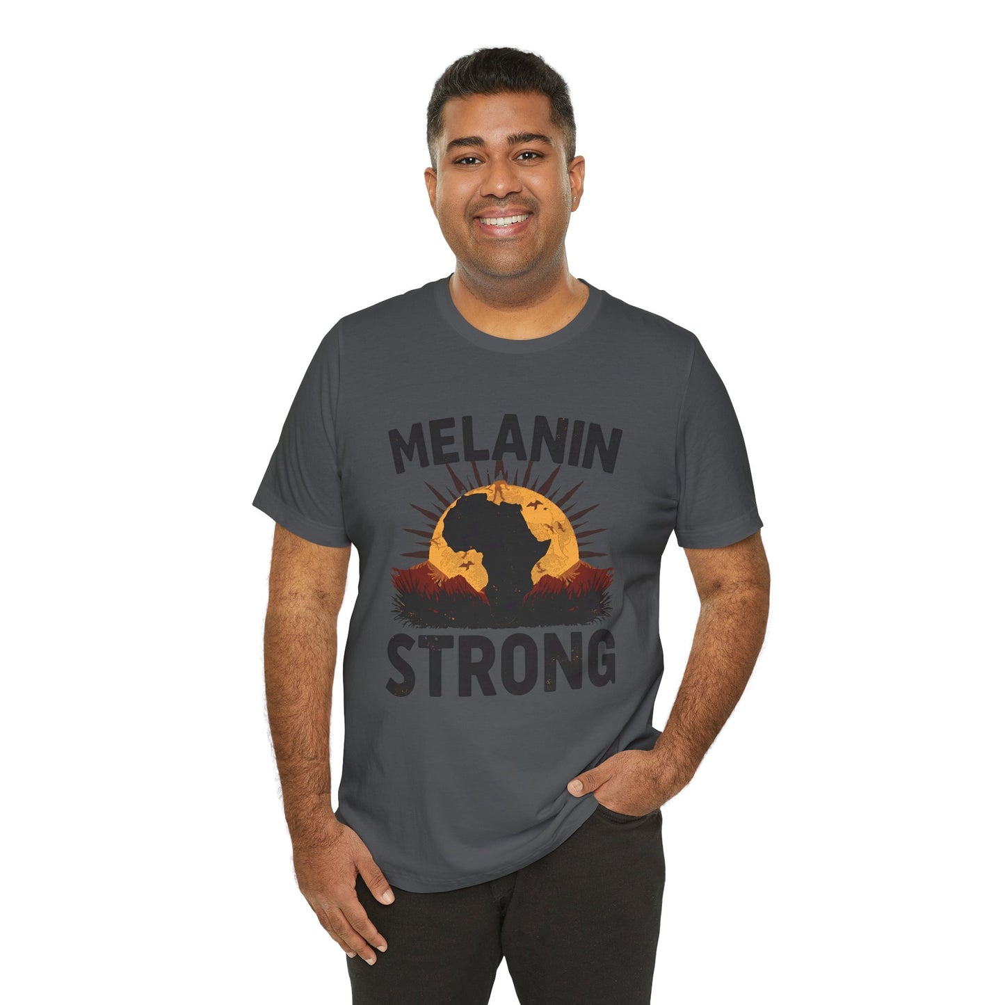 Melanin Strong – Unisex Jersey Short Sleeve Shirt | Empowerment Tee | Black History Month Apparel | Statement Shirt | Gift for Activists