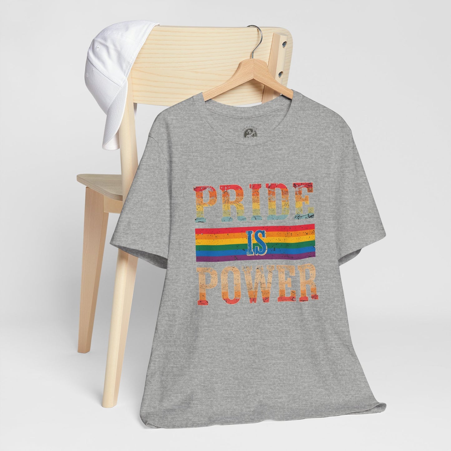 Pride is Power – Unisex Jersey Tee | Pride T-Shirt | LGBTQ+ Apparel | Equality Statement Shirt | Comfortable Casual Wear | Gift for Activists