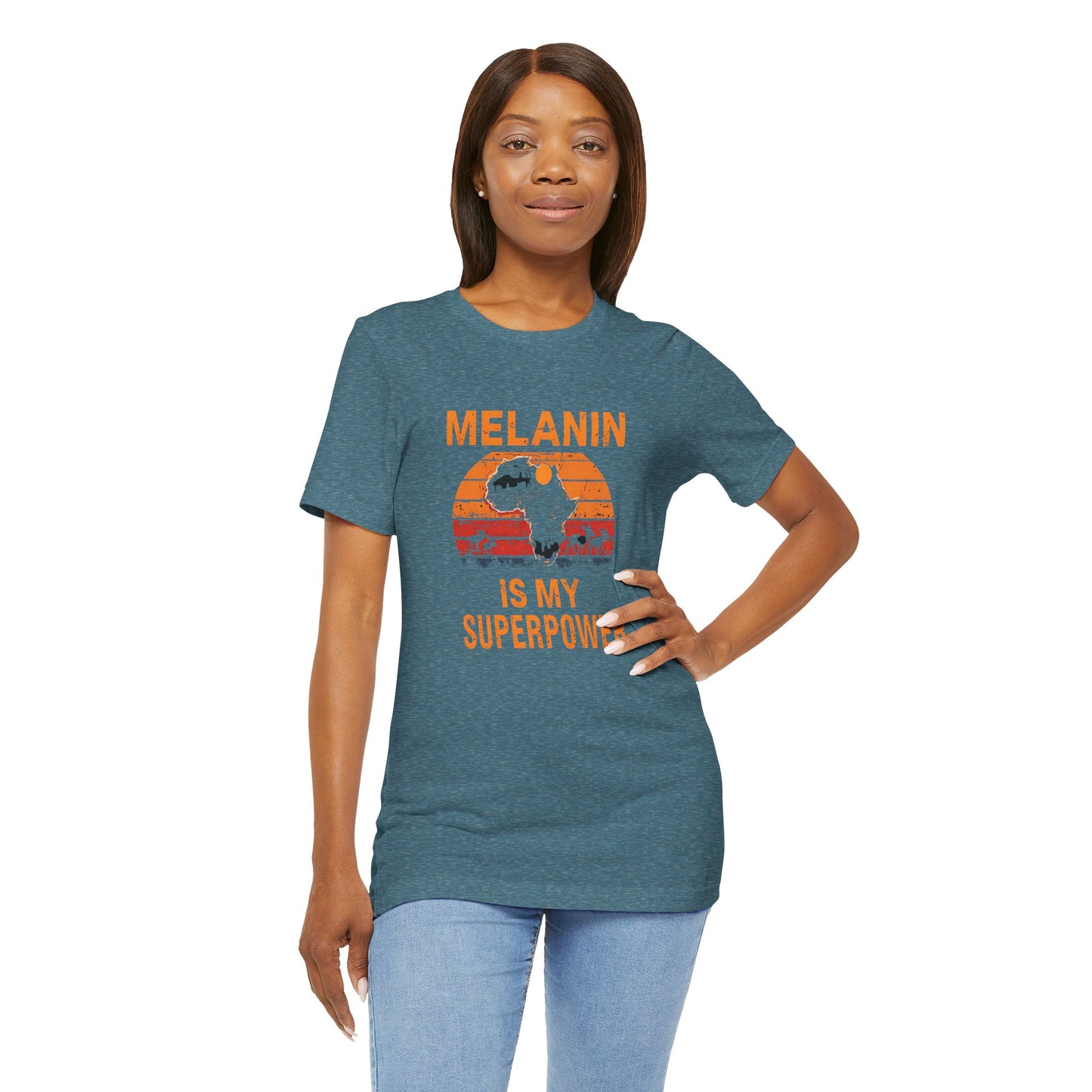 Melanin Superpower Tee | Unisex Jersey Short Sleeve T-Shirt, Activism Apparel, Black Pride Statement Shirt, Gift for Social Justice Advocates