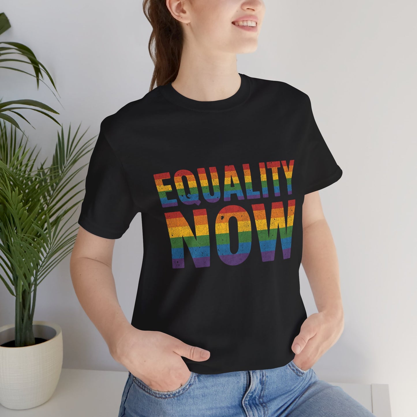 Equality Now – Unisex Jersey Tee | Pride T-Shirt | LGBTQ+ Apparel | Equality Statement Shirt | Comfortable Casual Wear | Gift for Activists