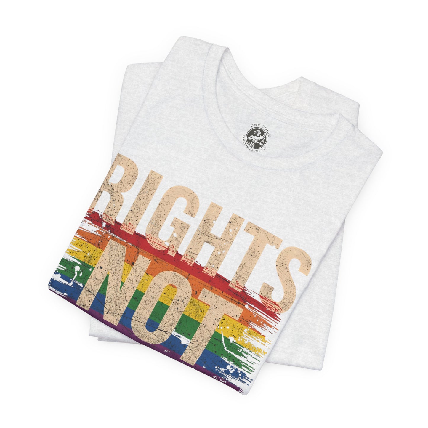 Rights Not Requests – Unisex T-Shirt | LGBTQ+ Activism Shirt | Equality Apparel | Rainbow Graphic Tee | Casual Pride Wear | PrideWEAR Collection