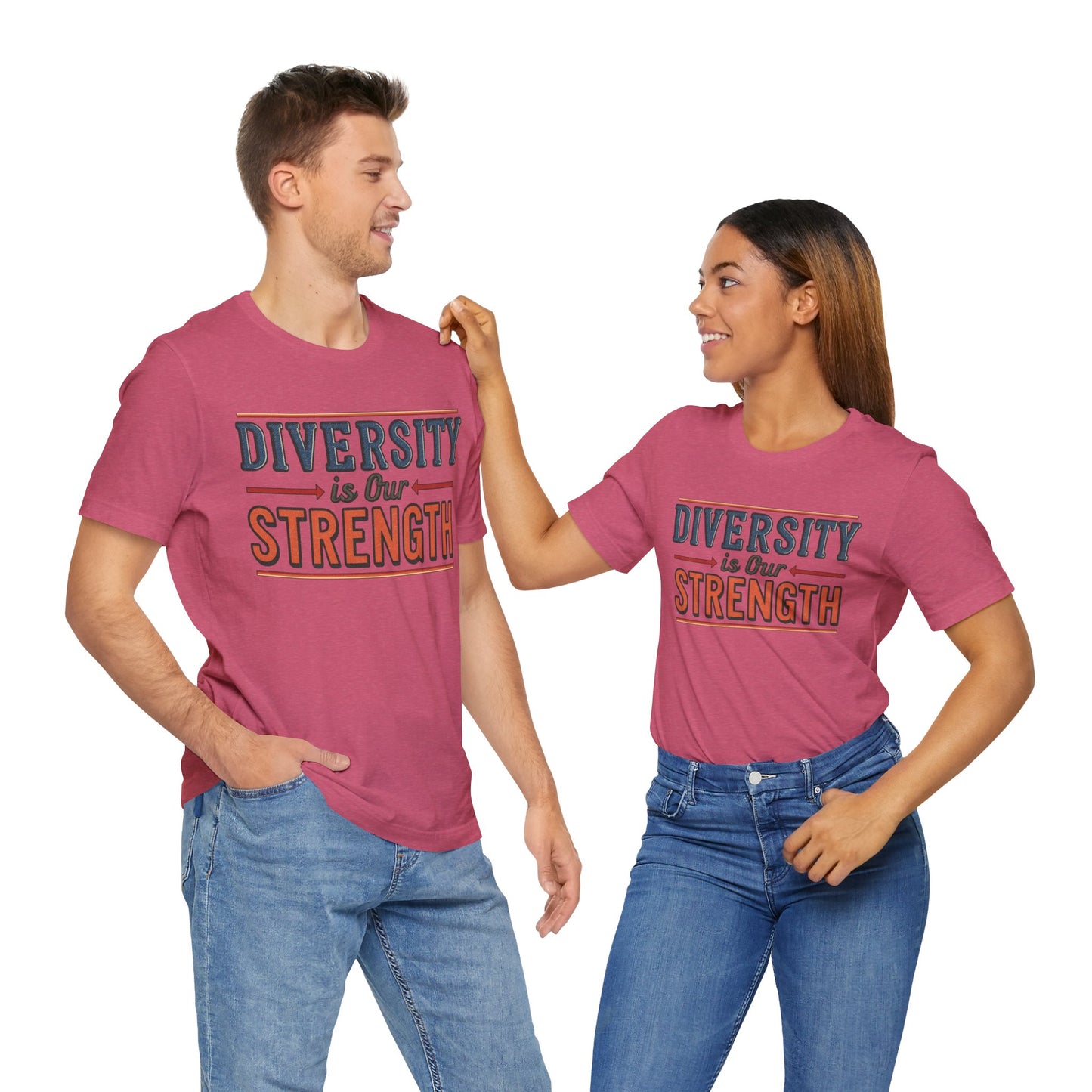 Diversity is Our Strength – Unisex T-Shirt | Equality Message Short Sleeve Tee | Pride Event Shirt | Casual Wear | Gifts for Friends & Allies