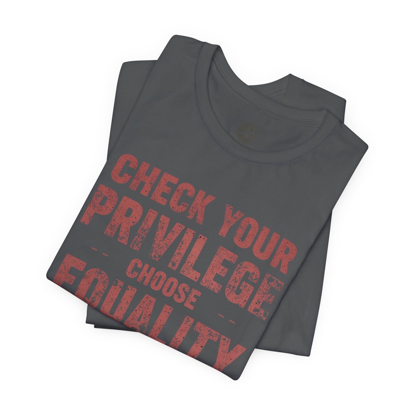 Check Your Privilege Choose Equality – Equality Message Unisex T-Shirt | Social Justice Tee | Casual Wear | Gift for Activists | Summer Fashion | Equality Awareness