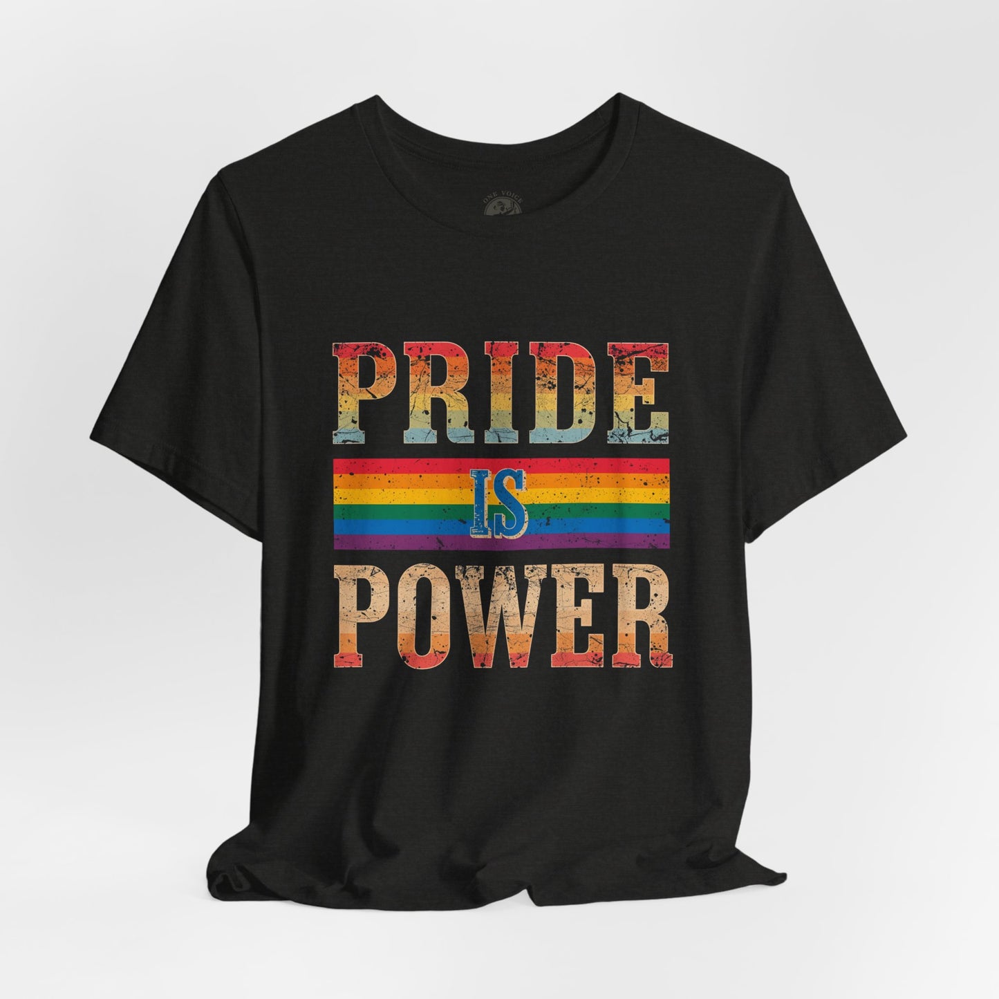 Pride is Power – Unisex Jersey Tee | Pride T-Shirt | LGBTQ+ Apparel | Equality Statement Shirt | Comfortable Casual Wear | Gift for Activists